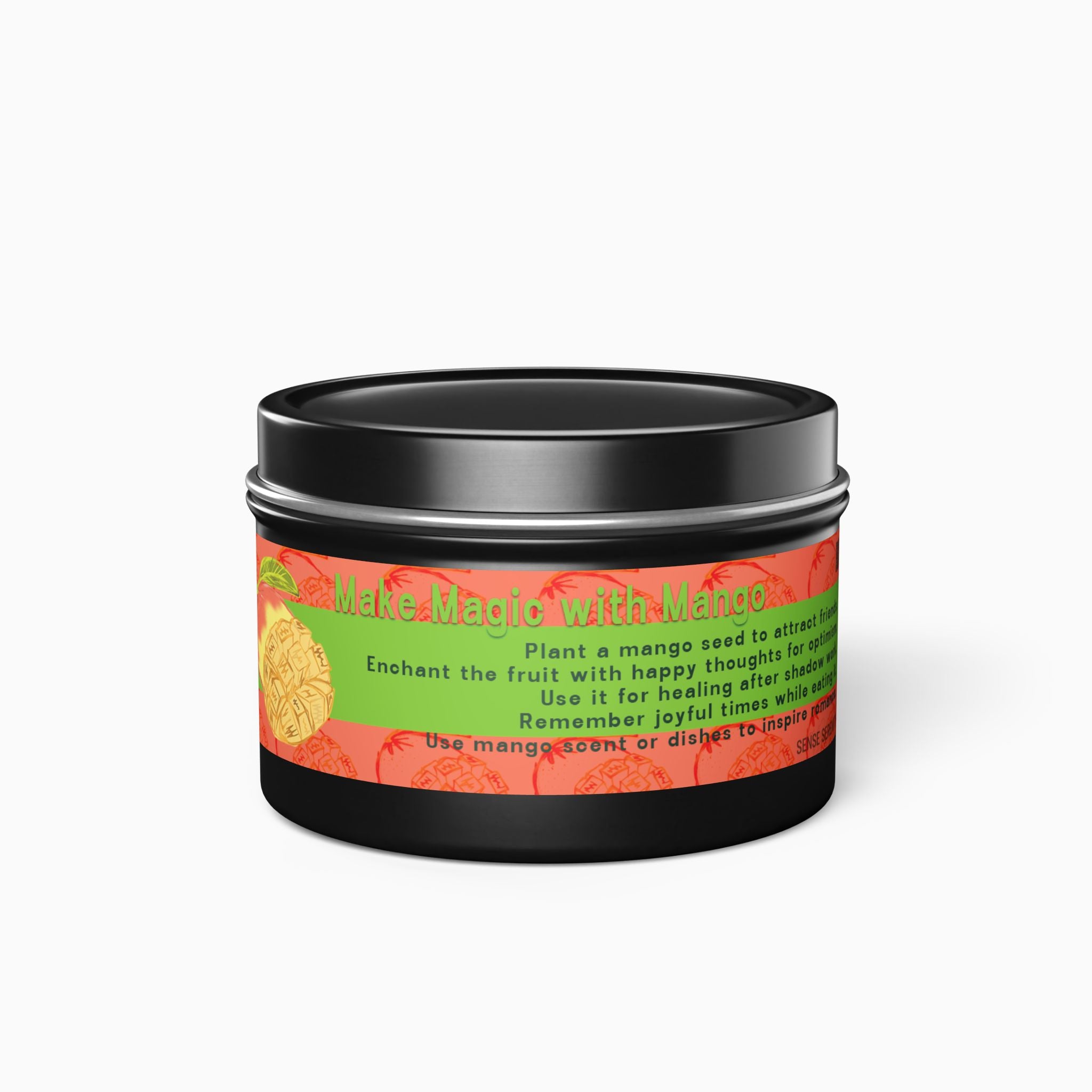 Mango-Coconut Scent Tin Candles with Magic Tips