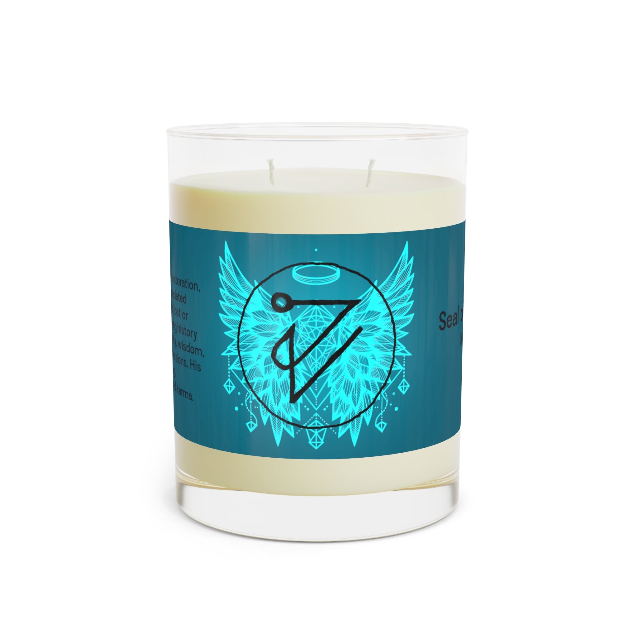 Lily in the Moss, Scented Soy, 11oz Candle, Full Glass, with the Seal of the Angel of Rochel