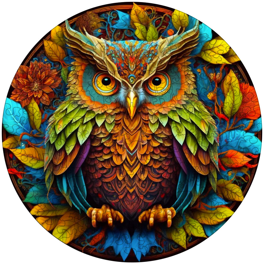 Mandala Owl puinen palapeli