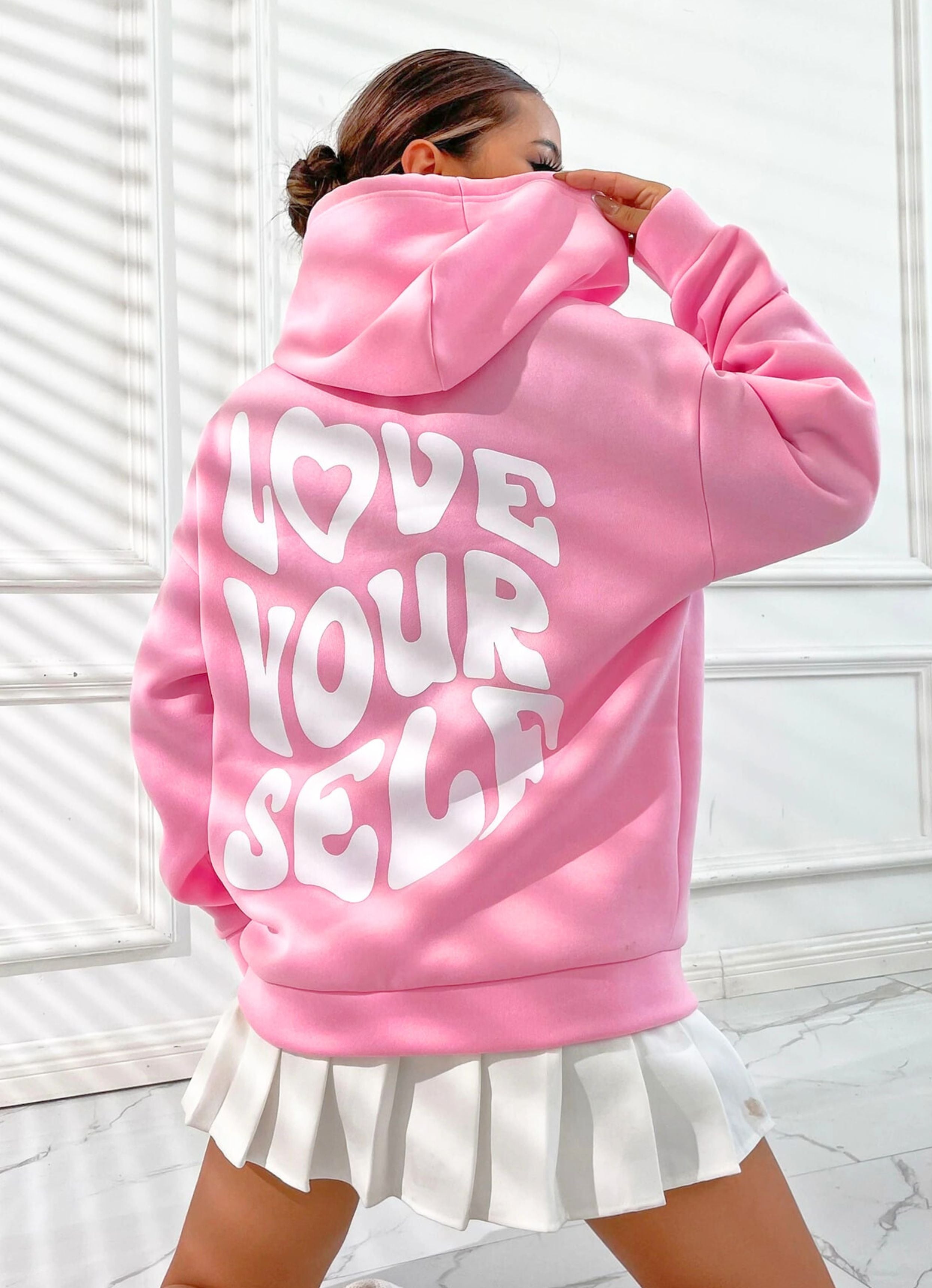 Love Yourself Light Pink Unisex Hoodie