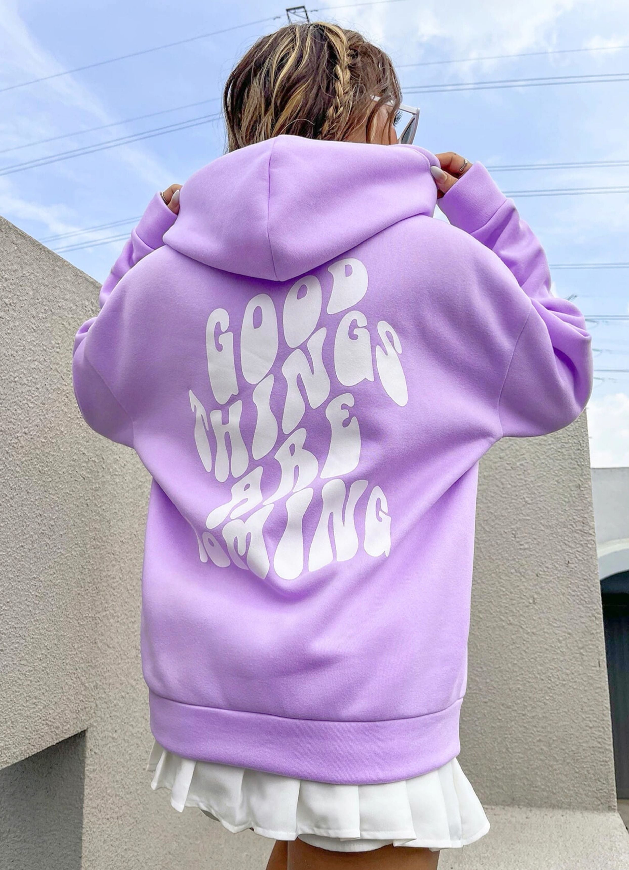 Good Things Are Coming Lavender Unisex Hoodie