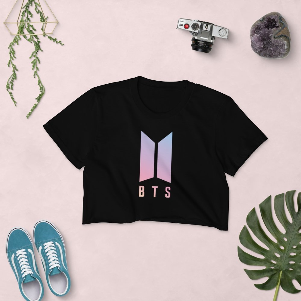 BTS - Pink Logo Crop Top