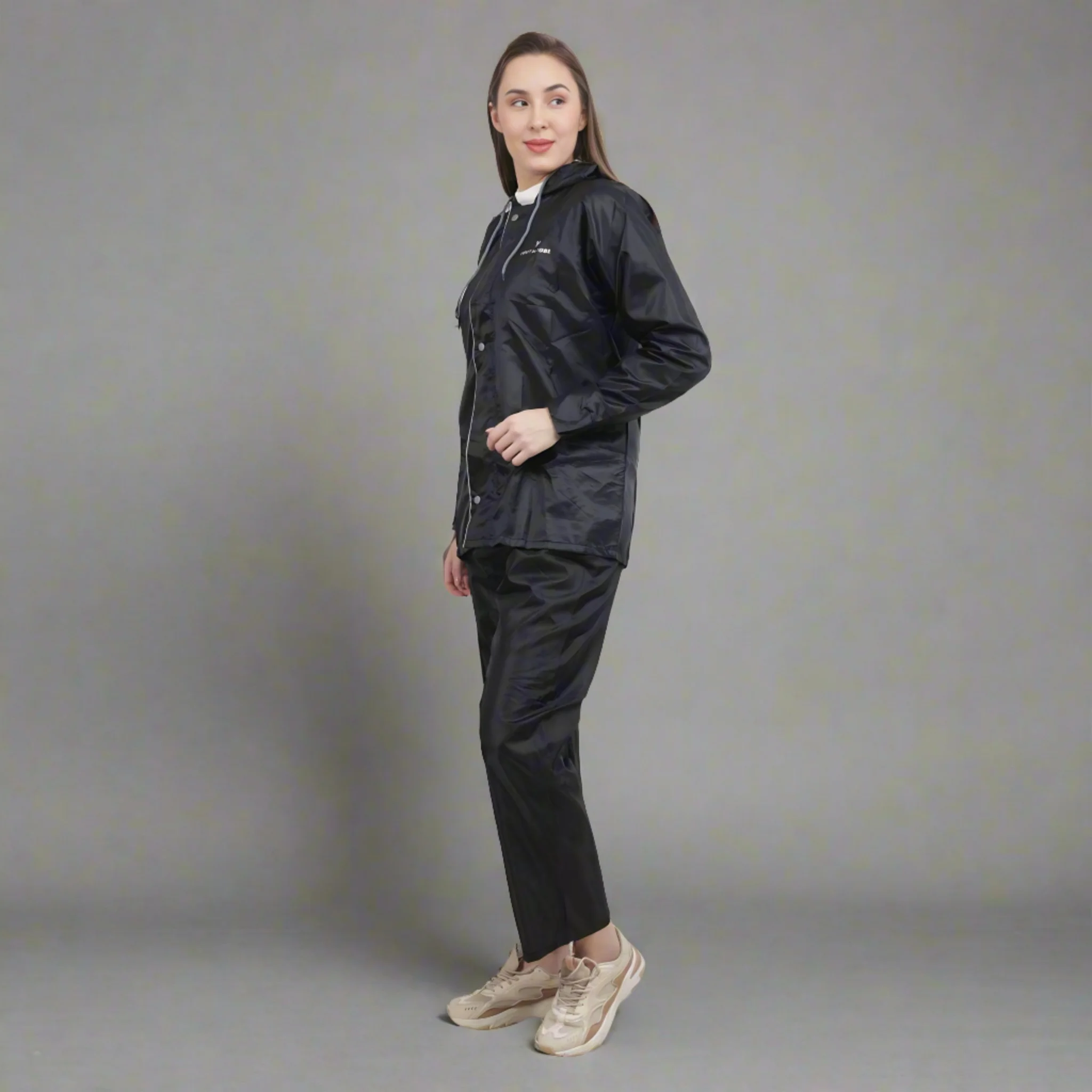 Women's Raincoat Set - Black