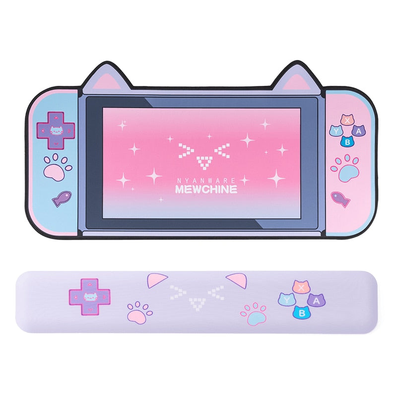 Nyanware Mewchine Mouse Pad + Wrist Rest Bundle