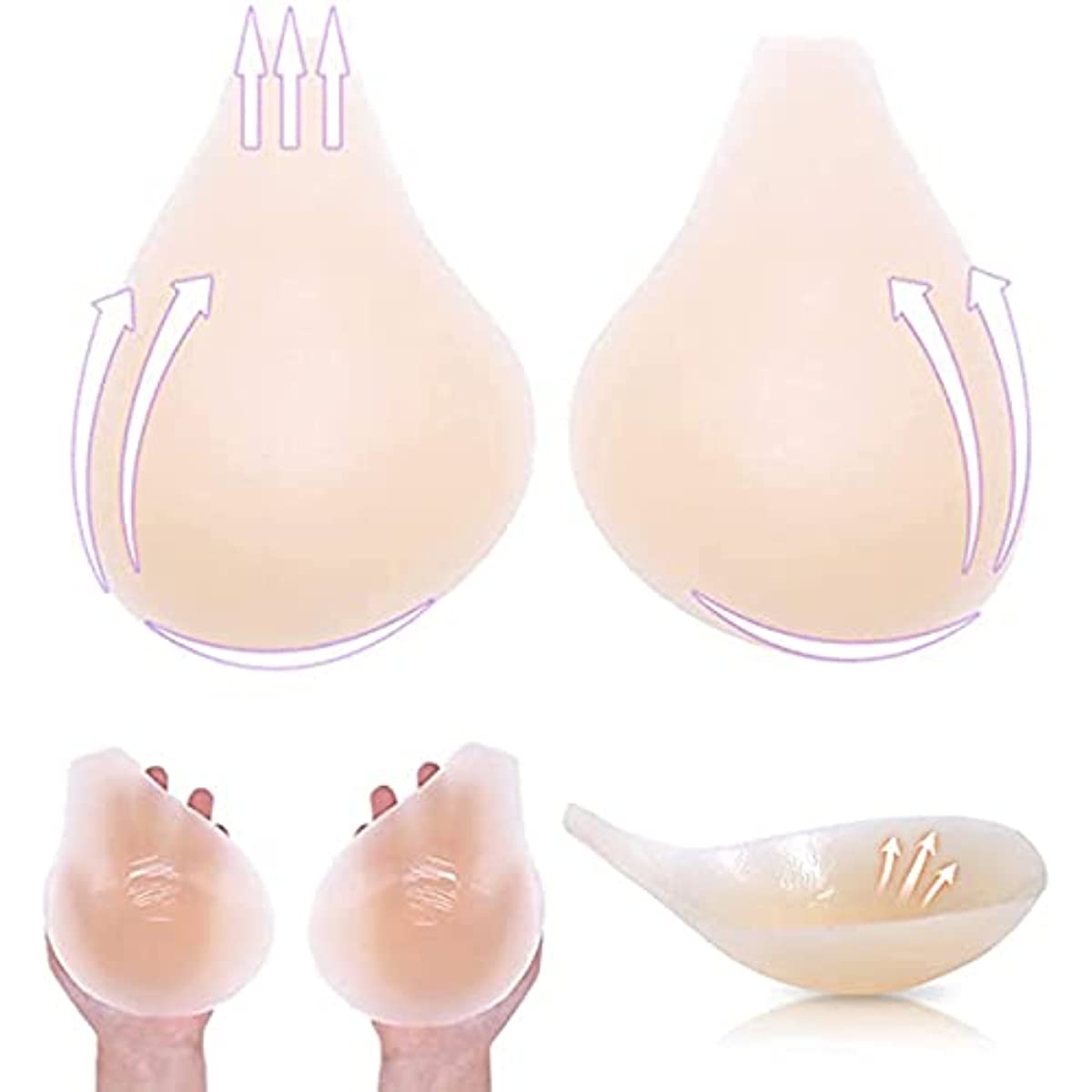 Silicone Adhesive Lift Bra Reusable Stick On Bra Invisible Breast Lift Petals