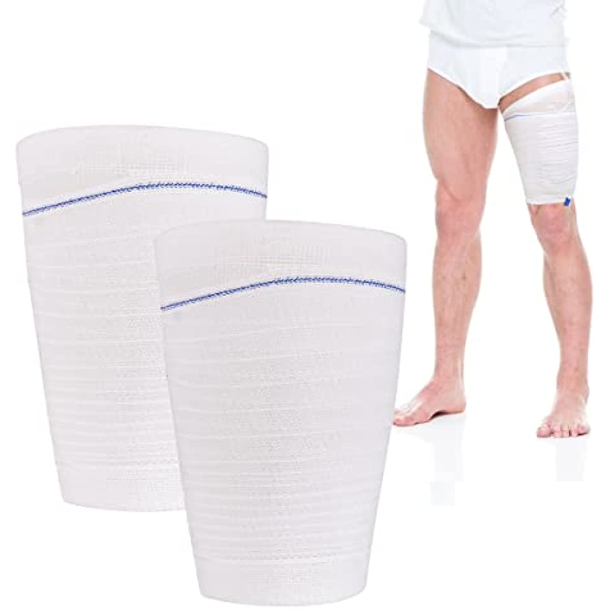 Catheter Leg Bag Holder Urine Leg Bag Sleeves - Urinary Drainage Bag for Men or Women Wheelchairs 2pcs