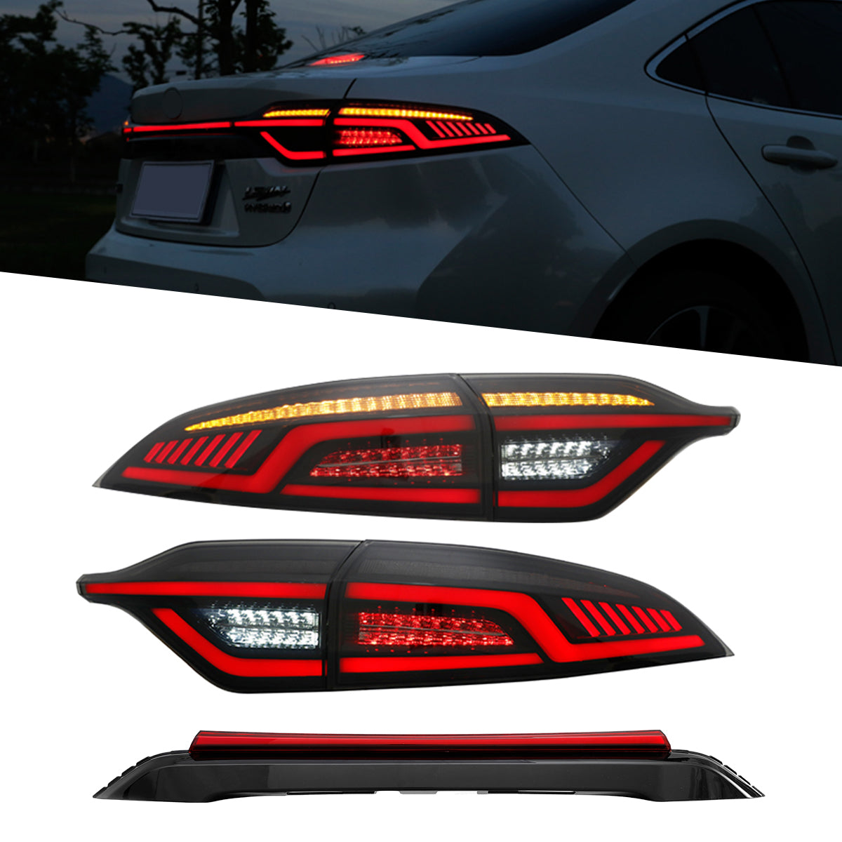 LED Tail light For Toyota US Corolla (2020-2024) with Dynamic Rear Lamps