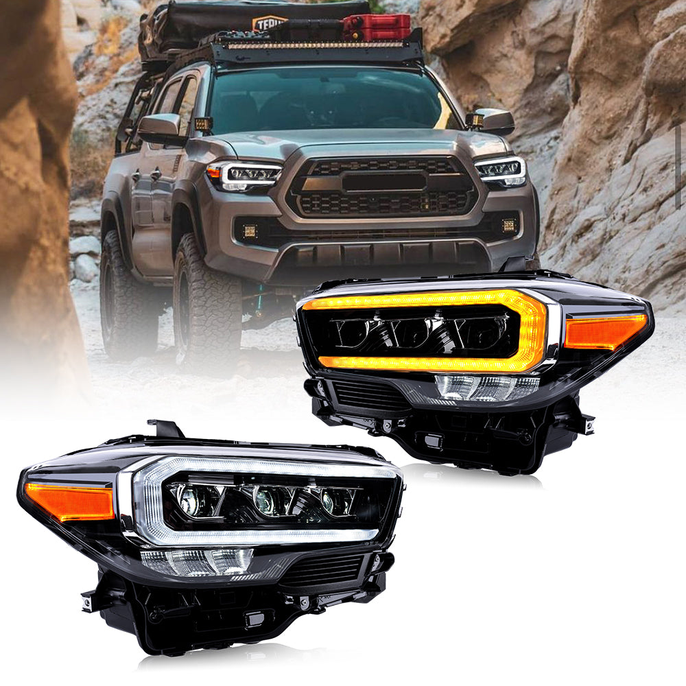 2016-2022 Toyota Tacoma LED Headlights, DOT Approved, Ultra-Bright, Plug & Play Install