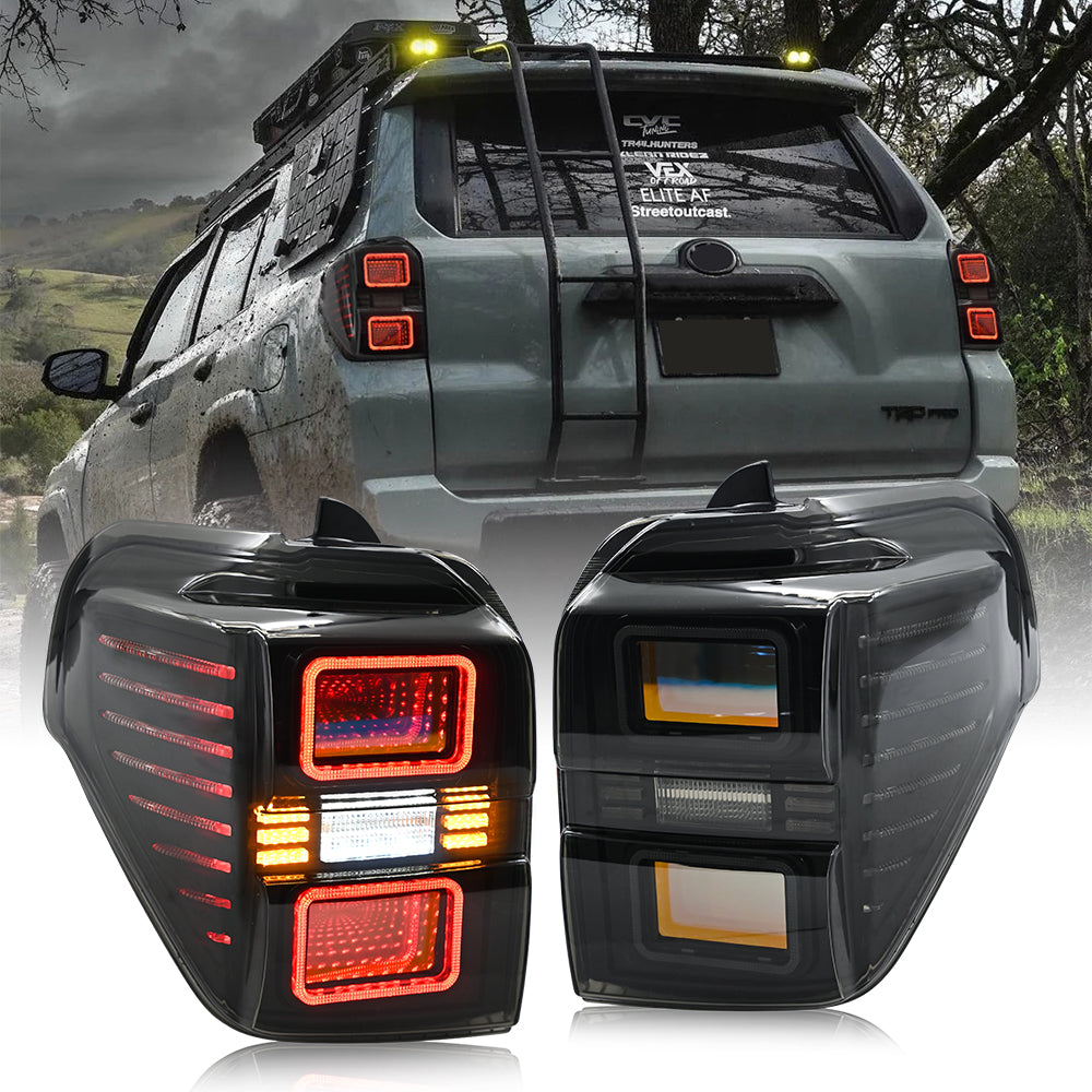 LED Tail Lights for Toyota 4Runner 2010-2023 - 3D Animated DRL & Sequential Signals