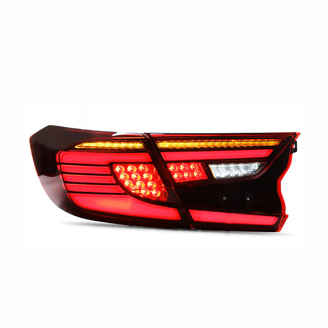 2018-2020 Honda Accord Smoked Dynamic Tail Lights With Start-up Animation Rear Lights Assembly