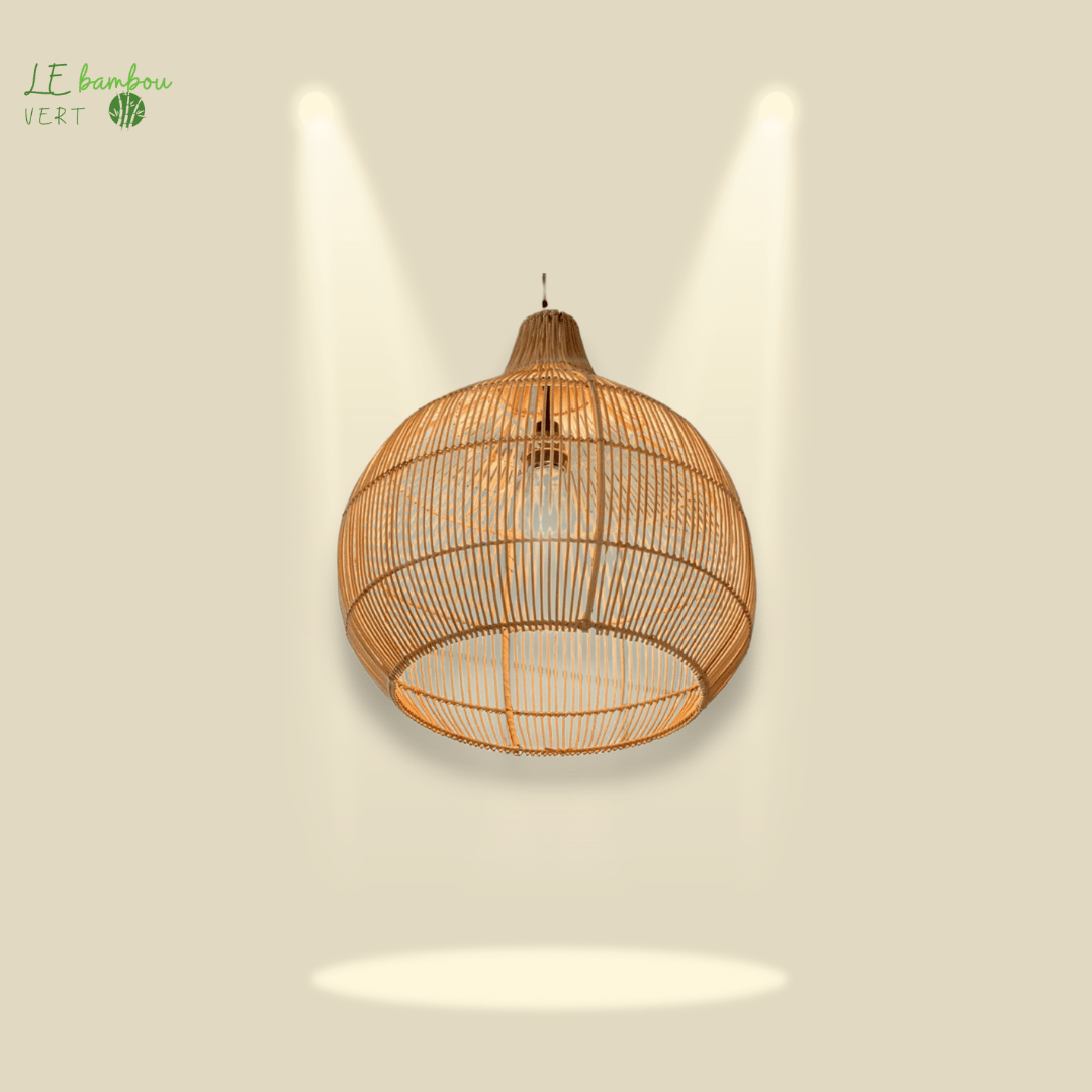 Lampe à suspension en bambou Vintage