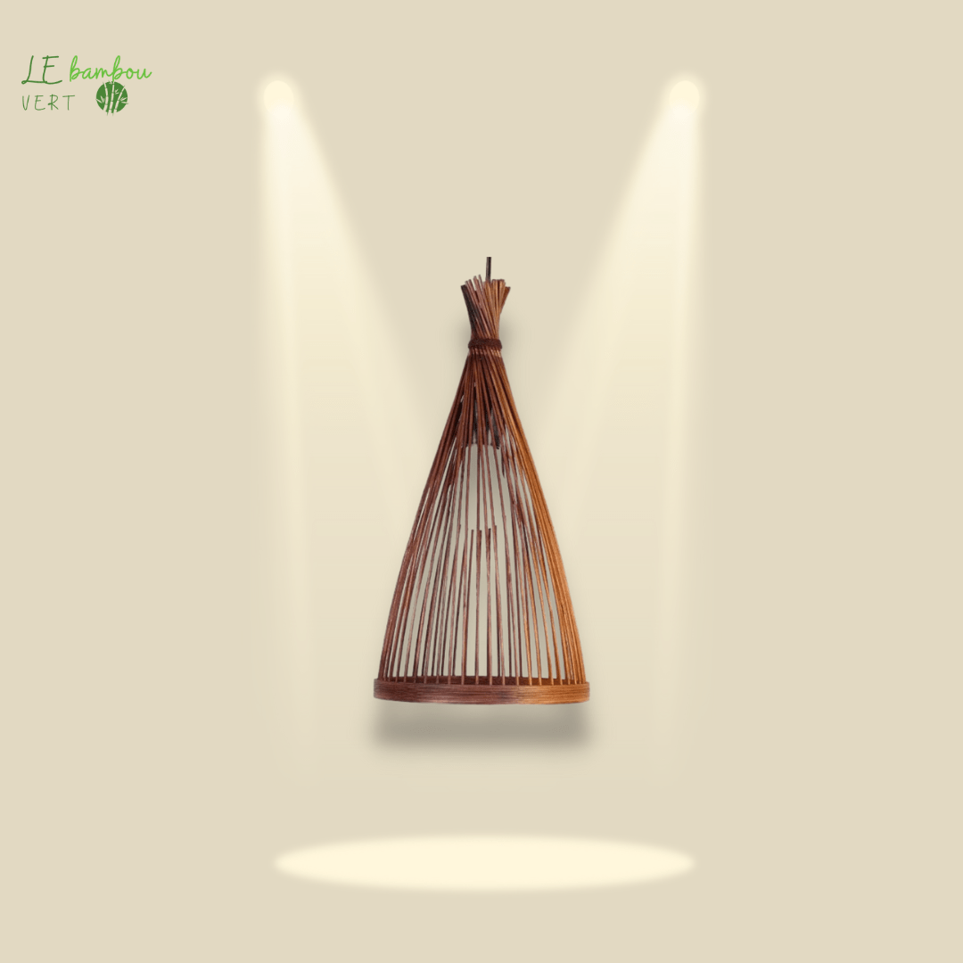 Lustre en bambou Rustique tissé