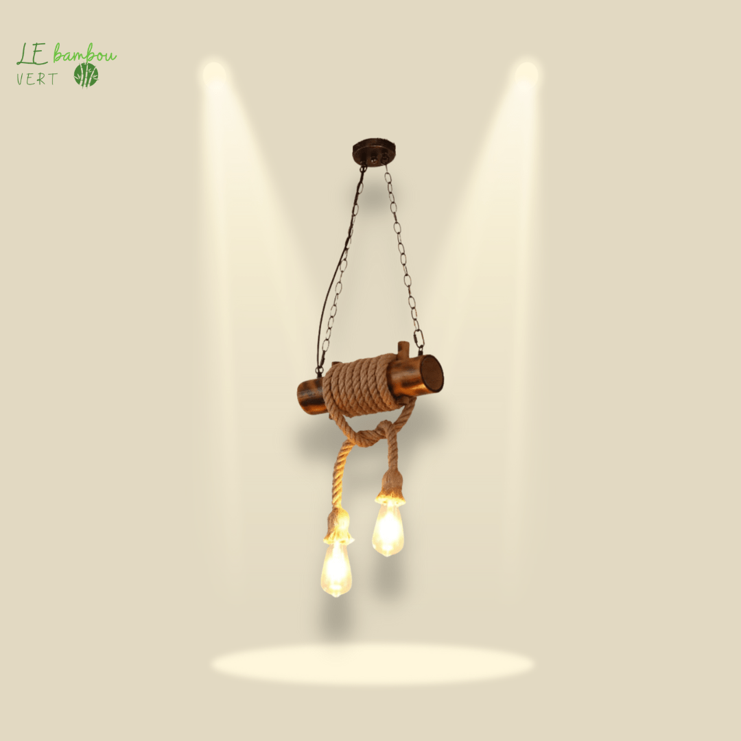 Suspension en bambou Corde de marin
