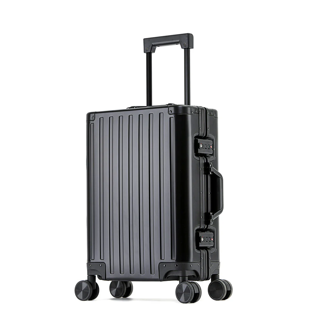 Black Aluminium Carry On Luggage Suitcase 20-Inch - Hand Luggage