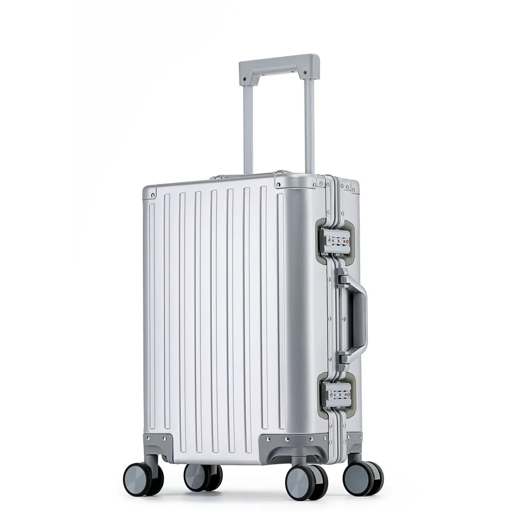 Silver Aluminium Carry On Luggage Suitcase 20-Inch - Hand Luggage