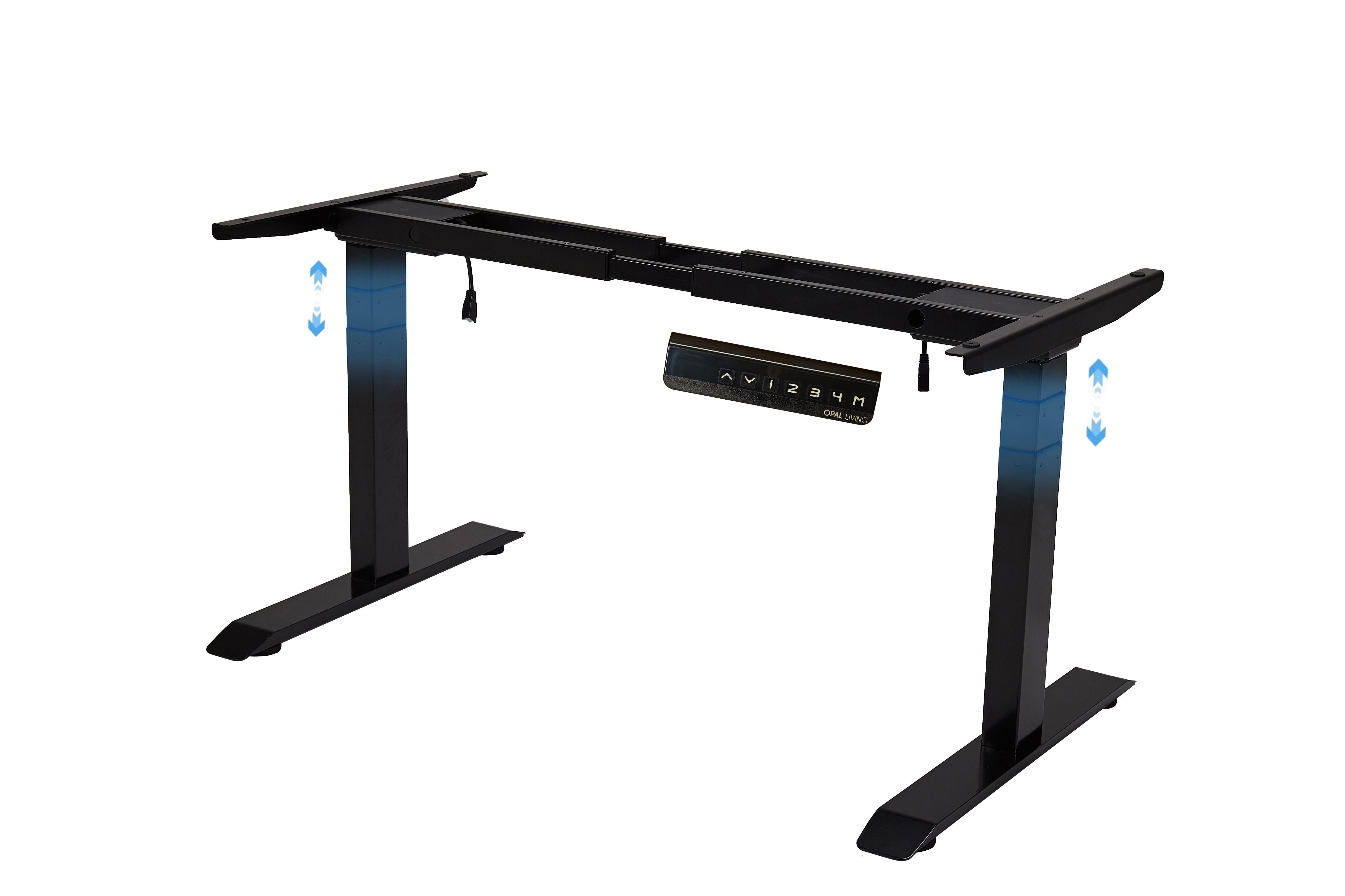 Standing Desk Frame with 3-Stage Height Levels & Dual Motors – Black