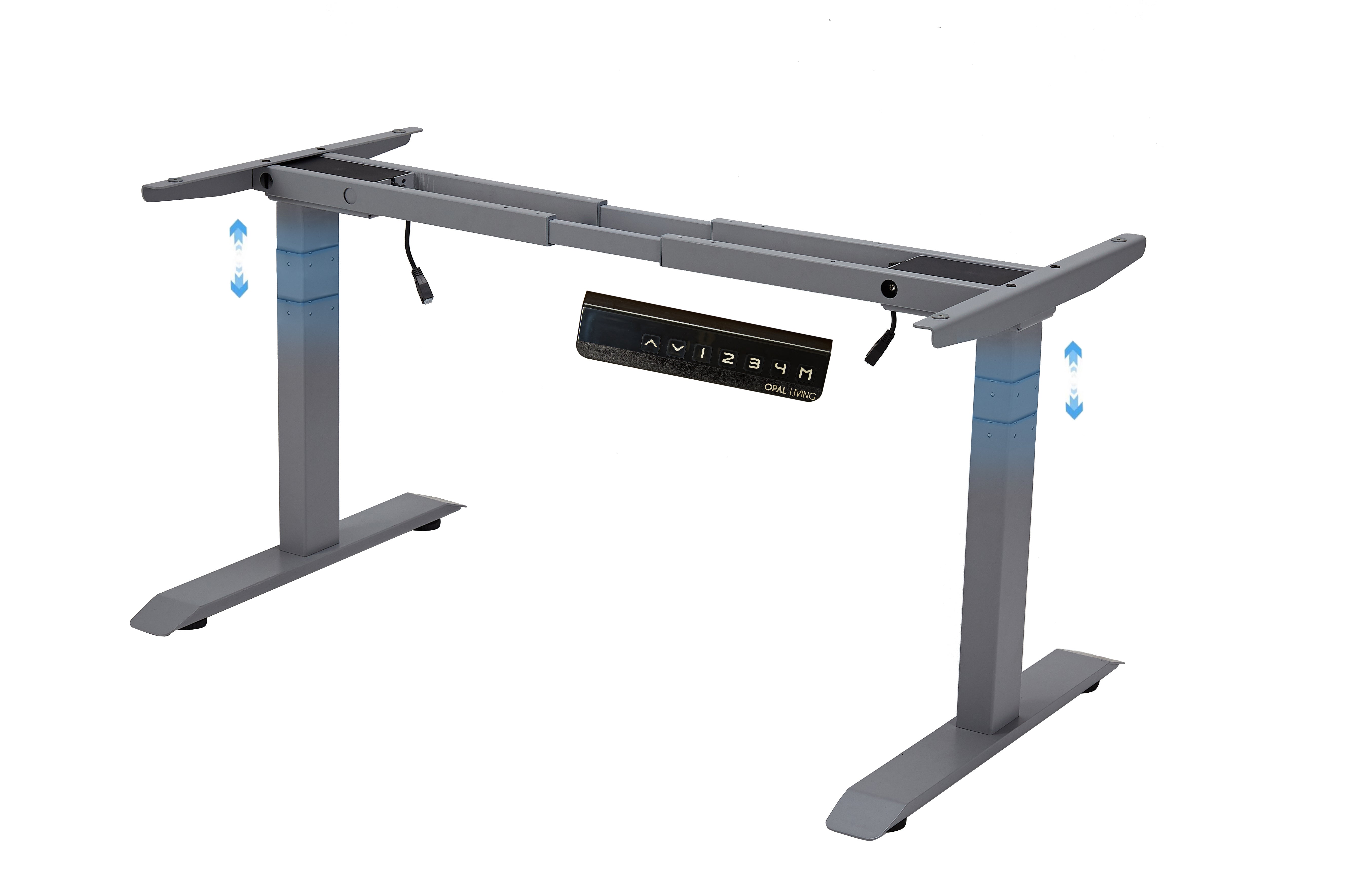 Standing Desk Frame with 3-Stage Height Levels Dual Motors –Grey