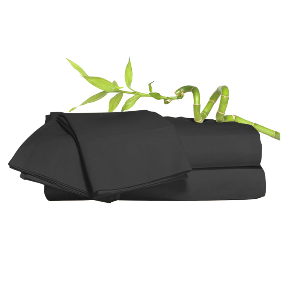 100% Bamboo Duvet Bed Set in Black