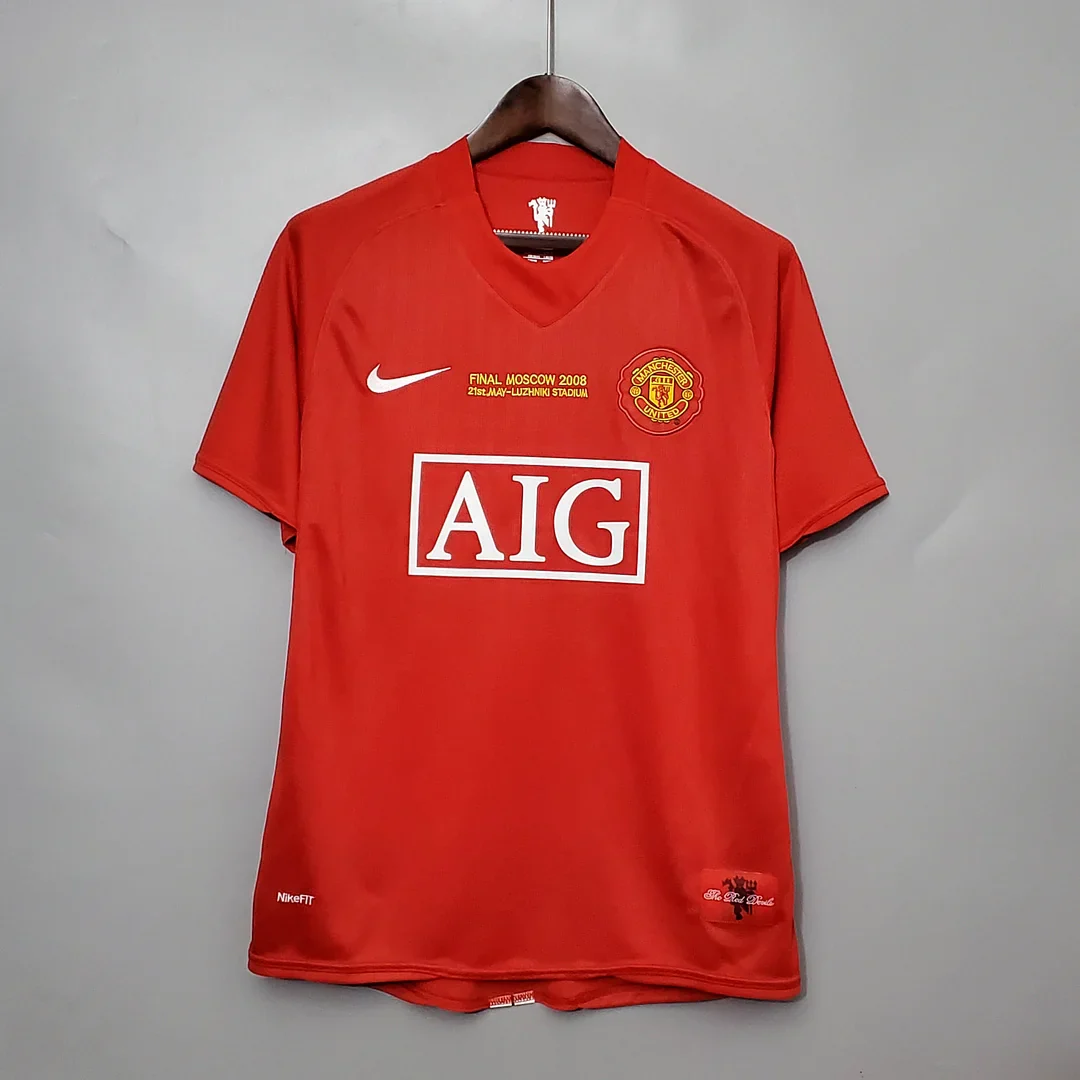 2007/08 Retro Manchester United Home Champions League Edition Football Shirt