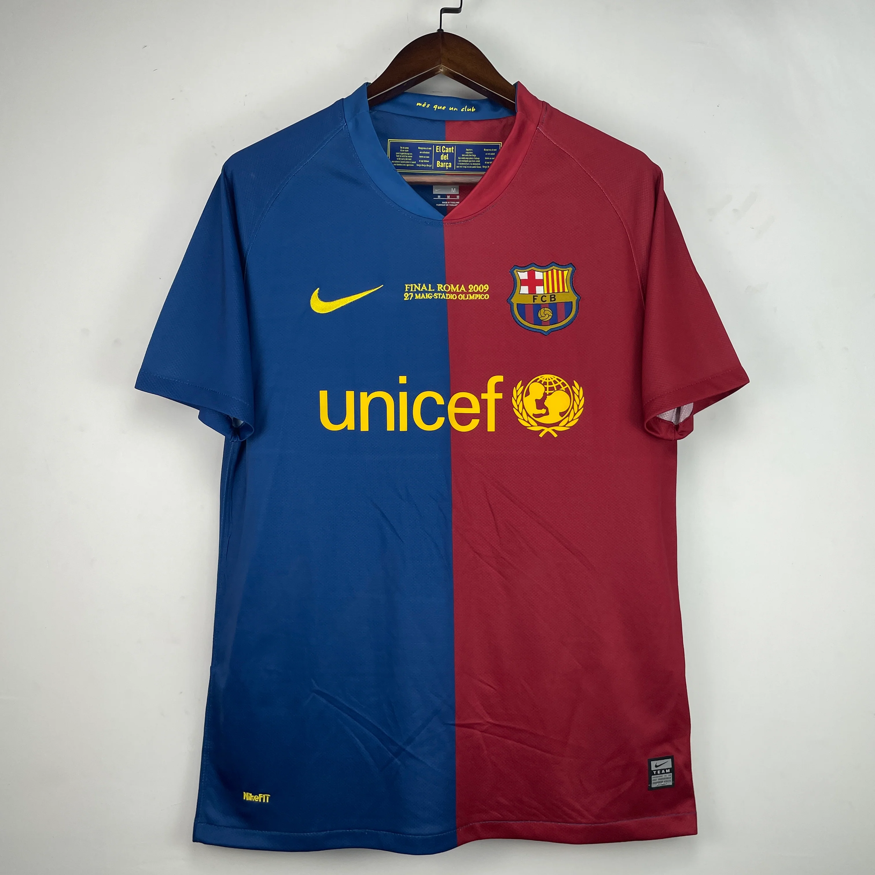 2008/2009 Retro Home Barcelona Football Shirt Champions League Version