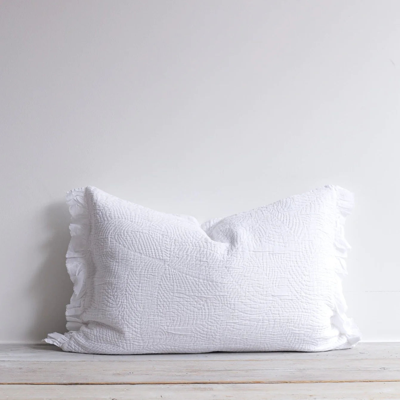 Lily Textured White Cushion