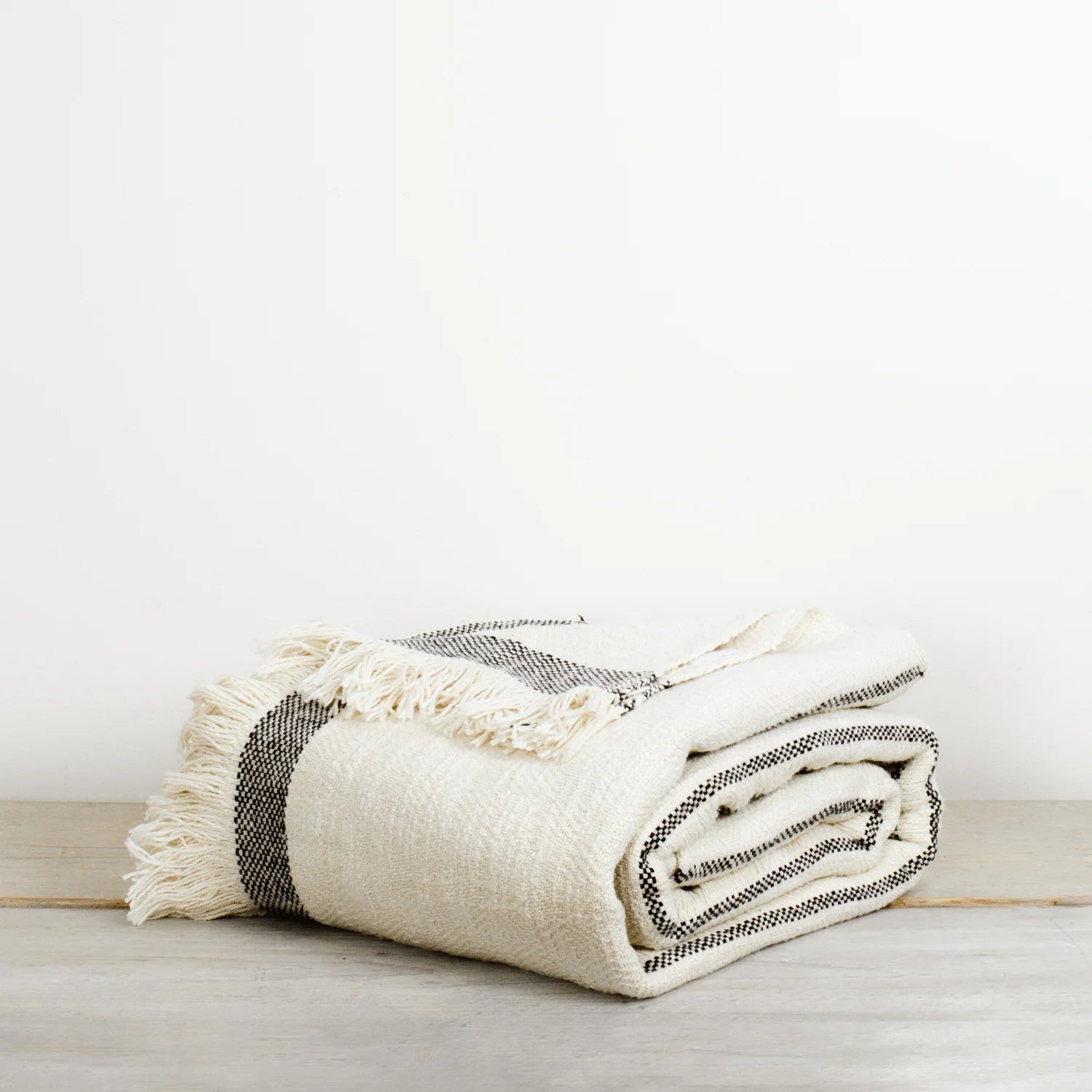 Andas Striped Cotton Throw Blanket