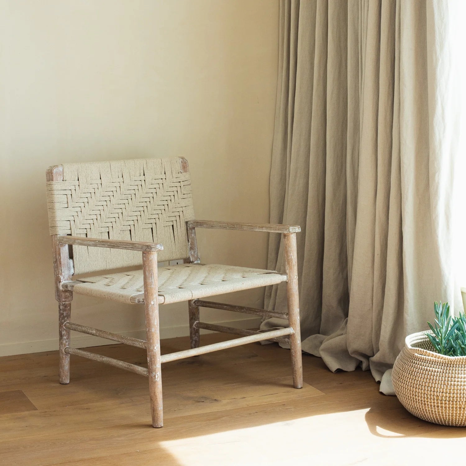 Lulworth Rustic Wooden Armchair