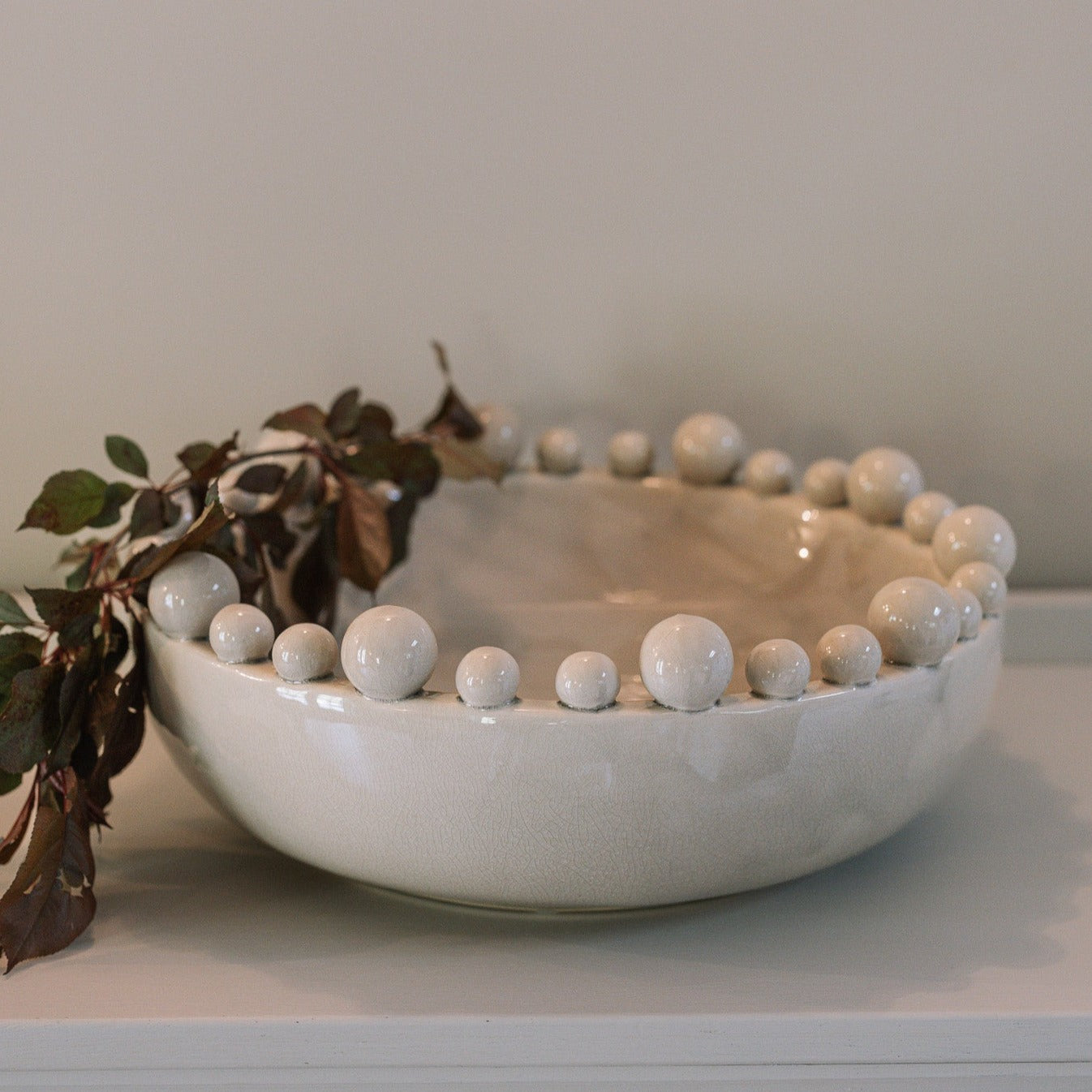 Bakewell Bobble Bowl - Ivory Cream