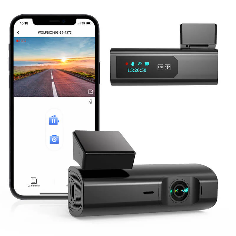 i03 | Built-in WiFi 2.5K Front&Full HD 1600P Dash Cam