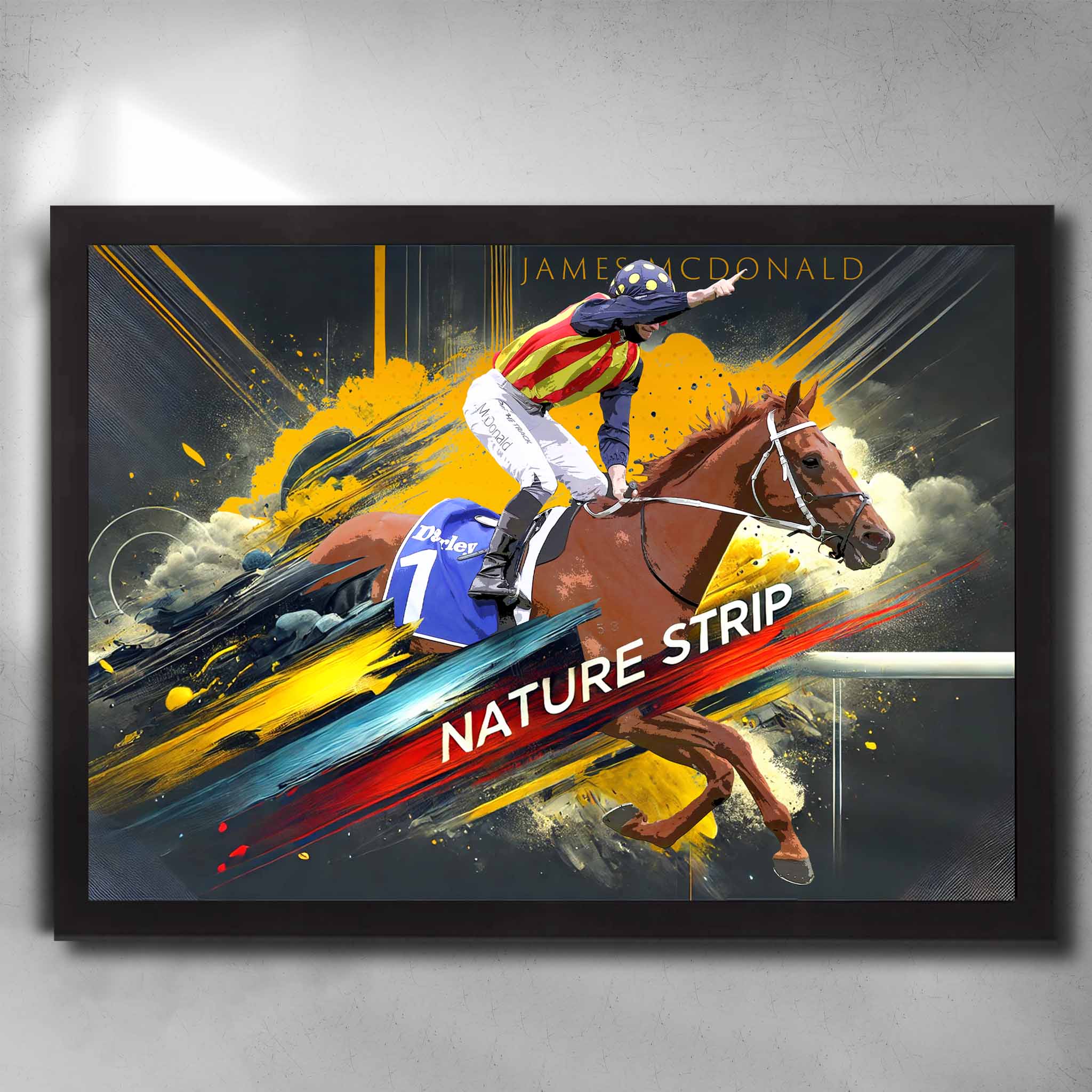 Nature Strip Horse Racing Art