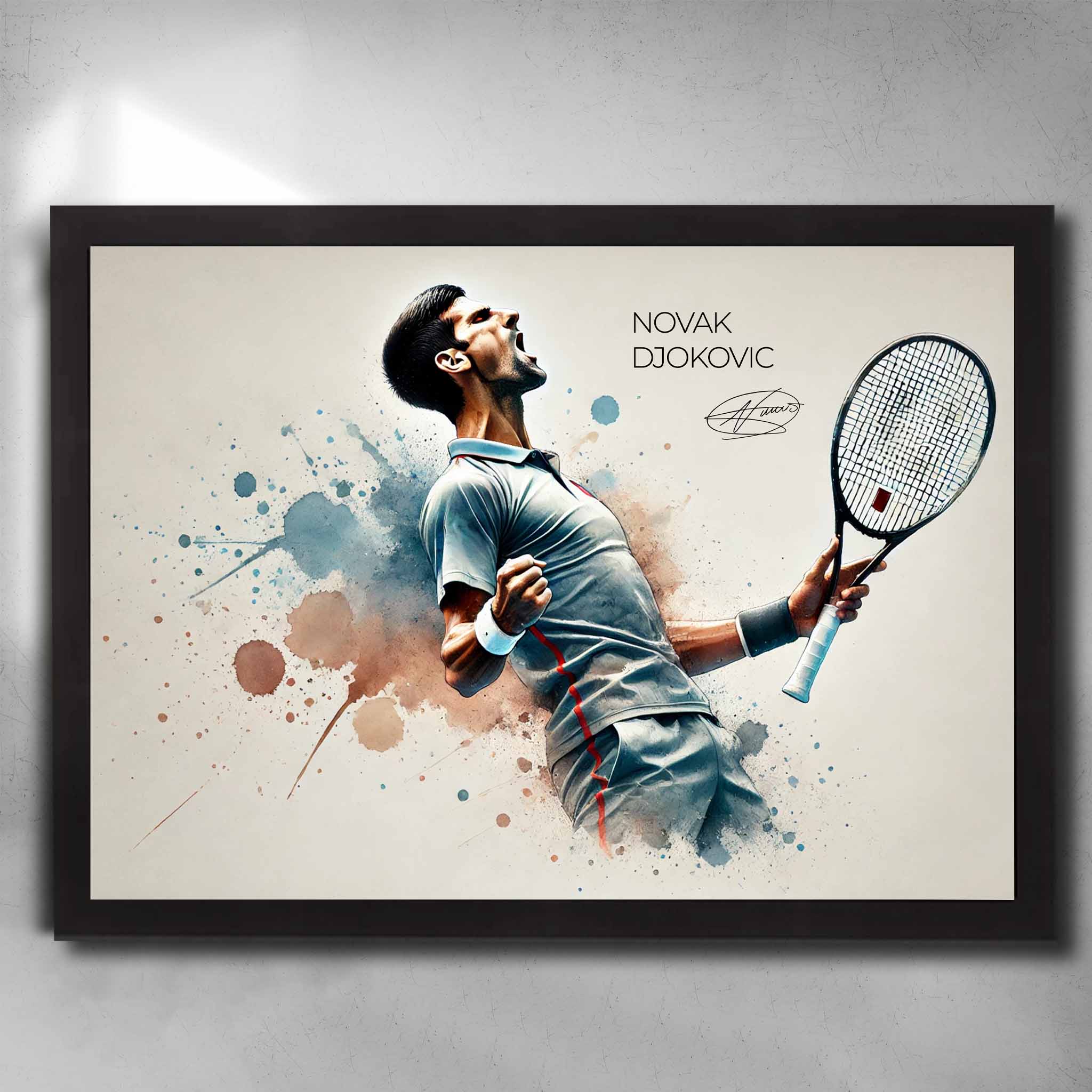 Novak Djokovic Triumph in Motion Art