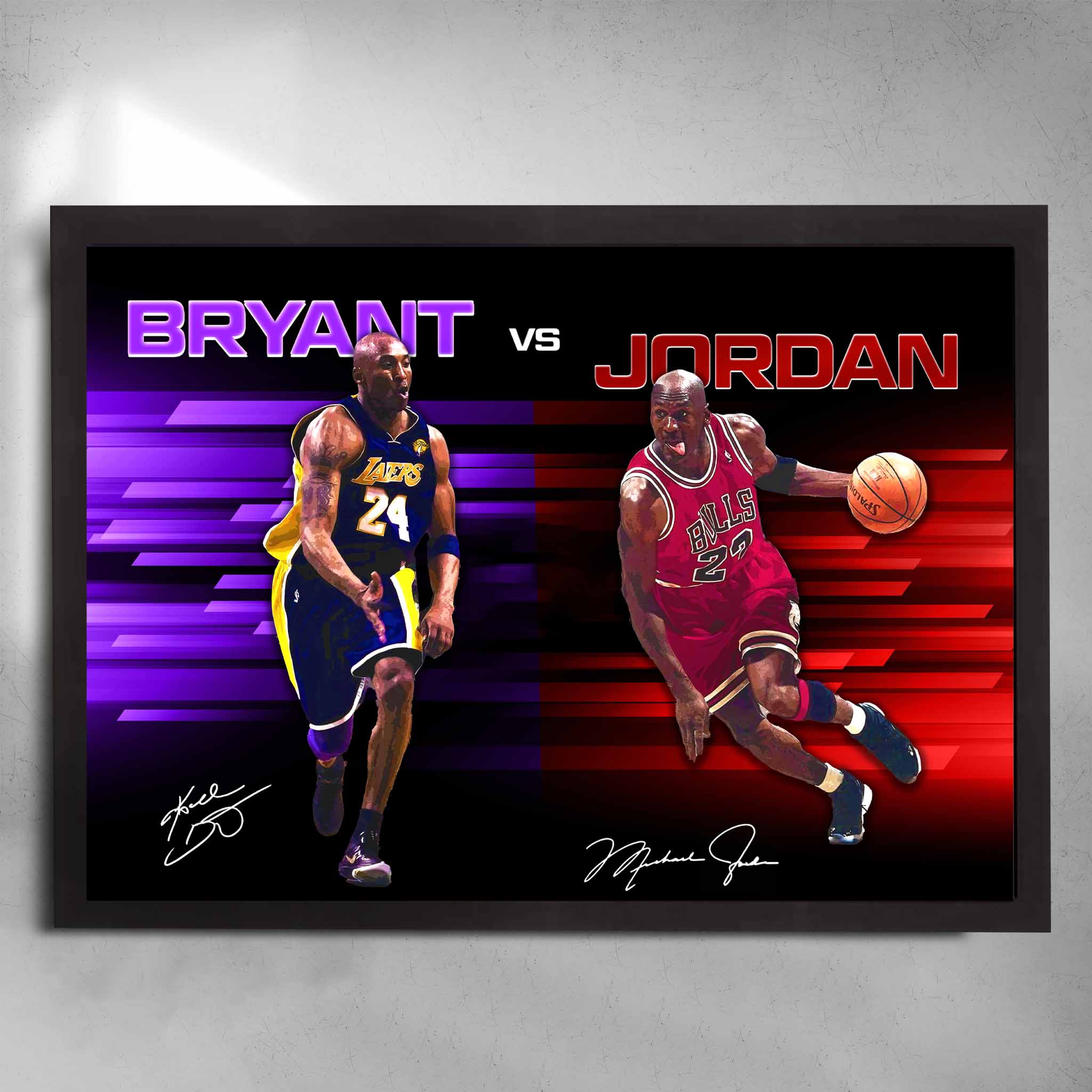 Bryant vs Jordan NBA Art