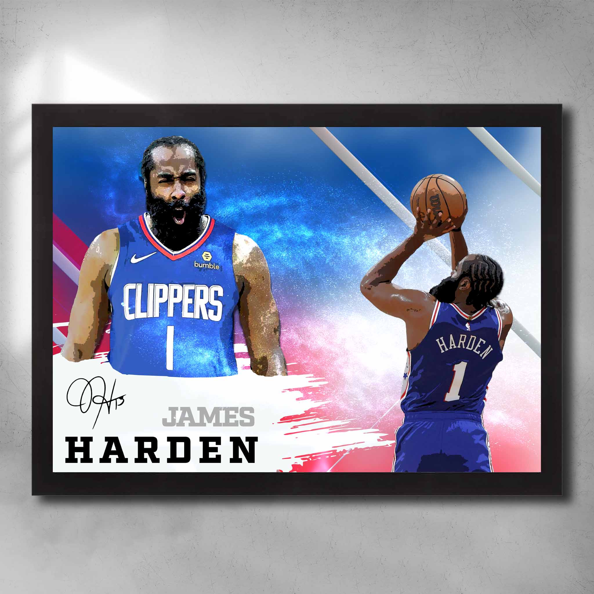 James Harden Clippers Art