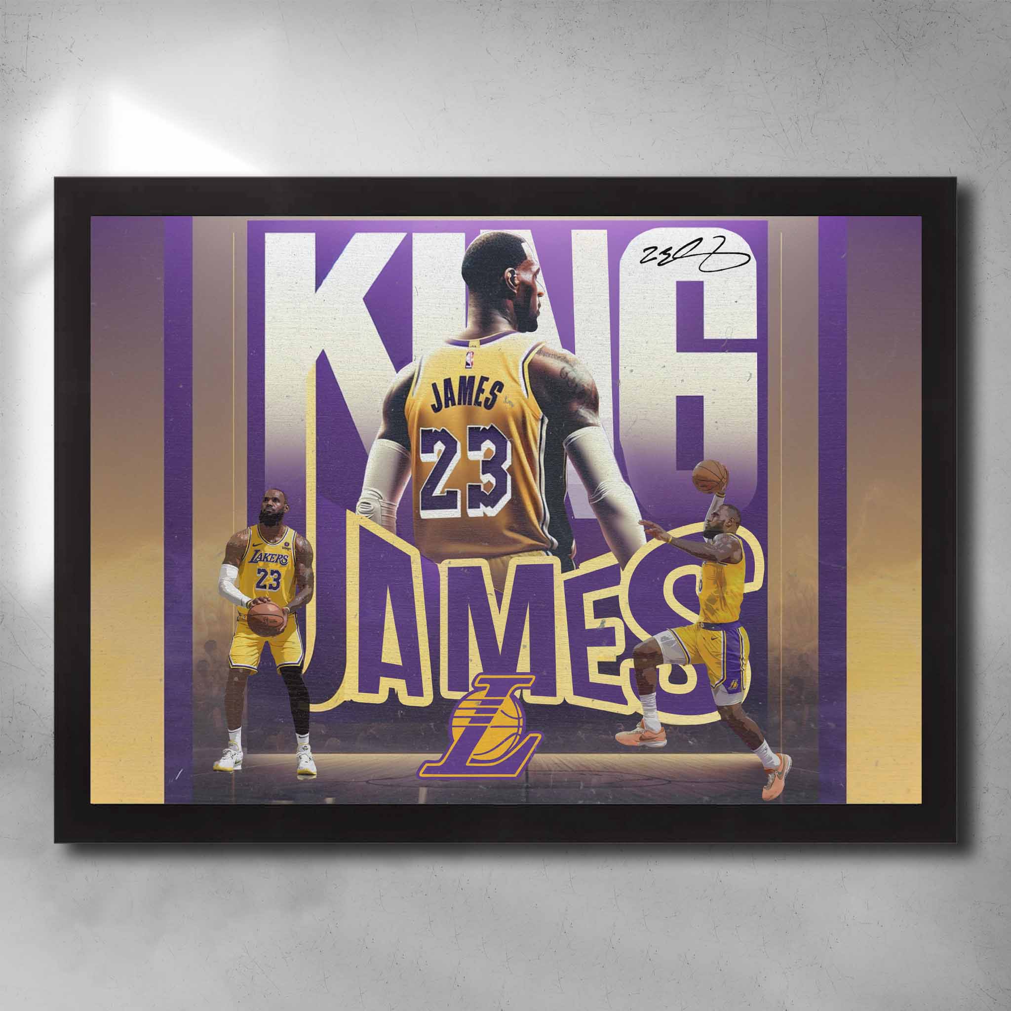 King LeBron James Lakers Art