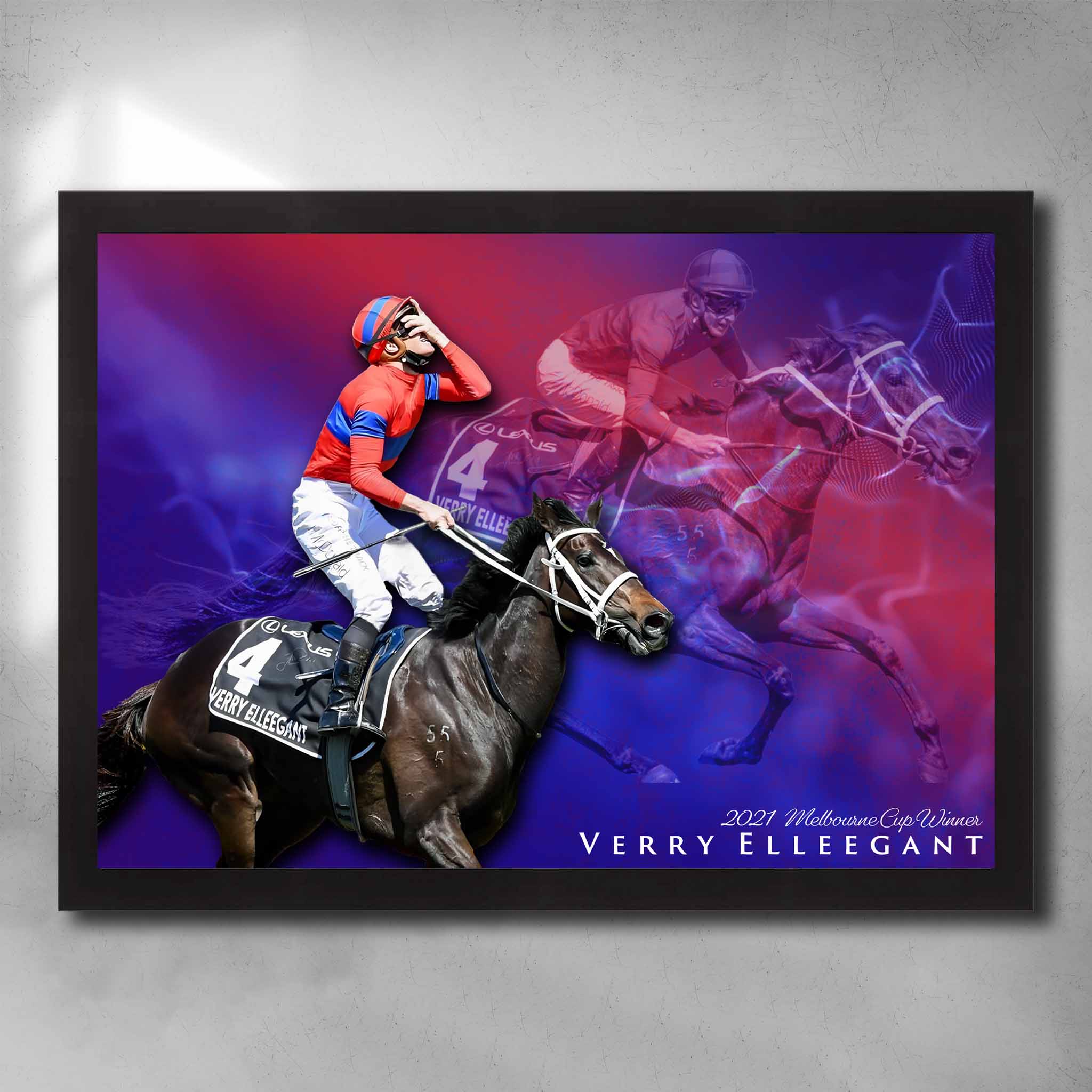 Verry Elleegant Horse Racing Art