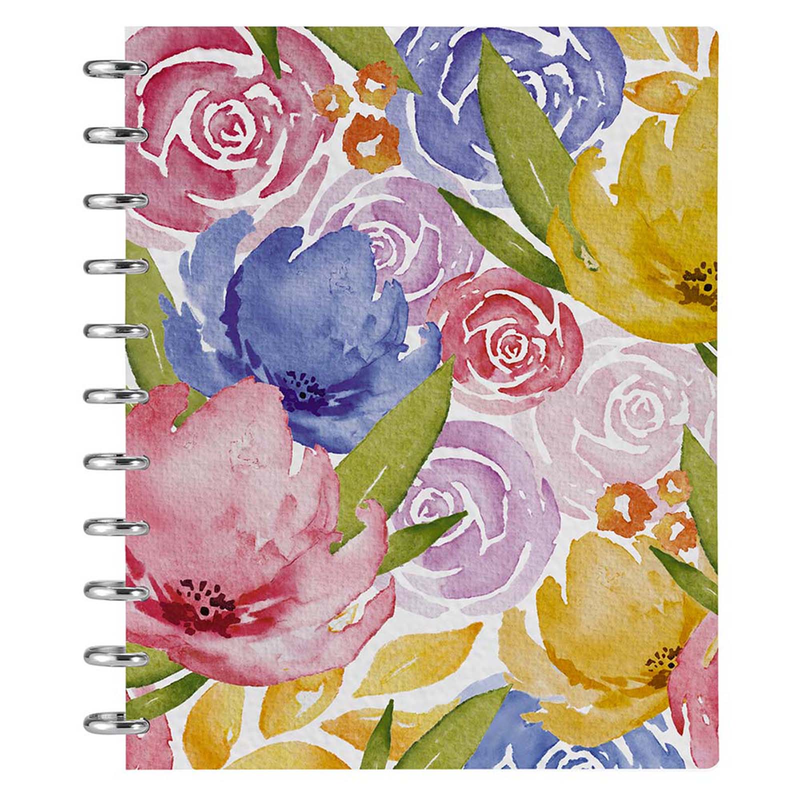 Cabbrix 2024-2025 Disc-Bound Weekly Planner, 8.5"x11", ‎Watercolor Flower