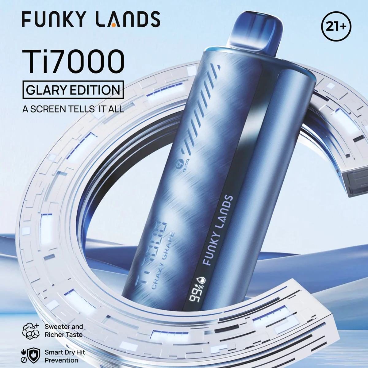 FUNKY LANDS Ti7000 Glary Edition Rechargeable Disposable – 7000 Puffs DEALS