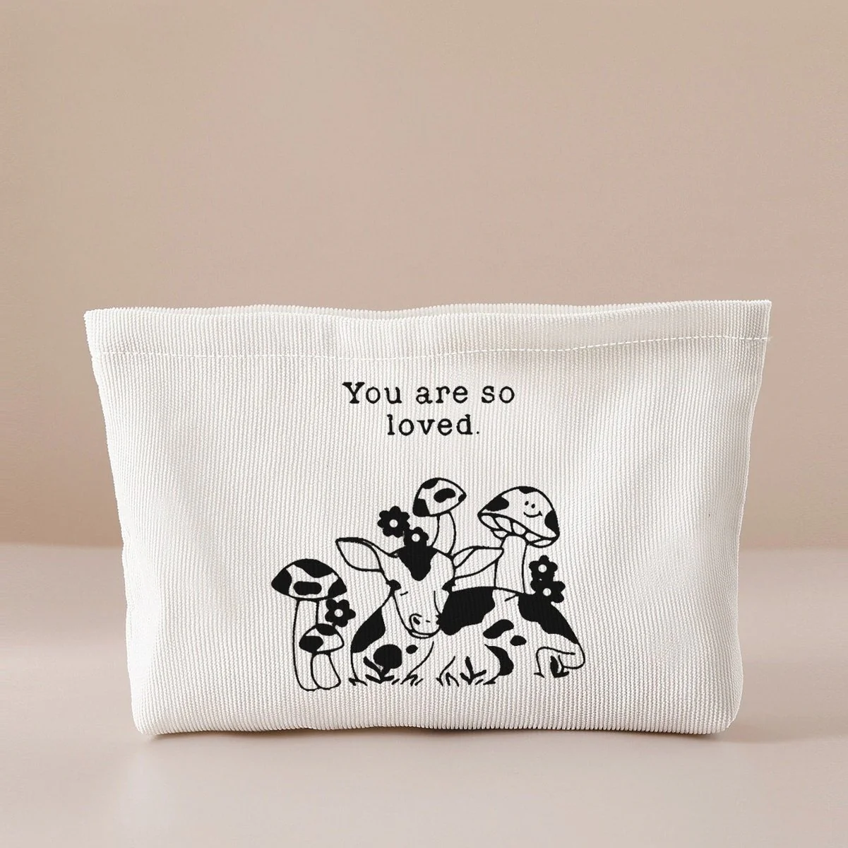 Zipper Makeup Bag "Mushroom Cow"