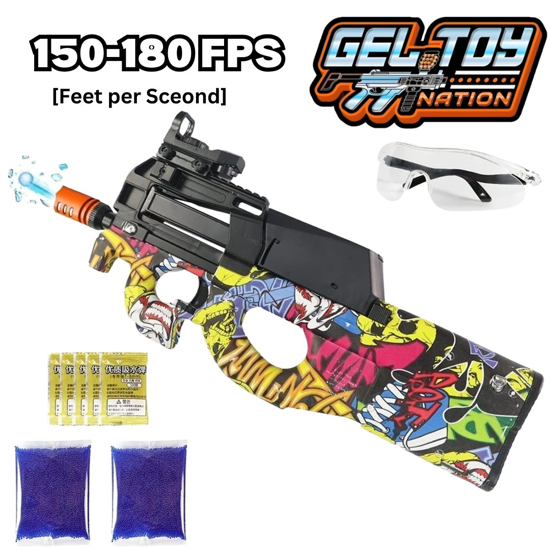 Gel Toy Nation Gel Blaster P90 YELLOW GRAFFITI