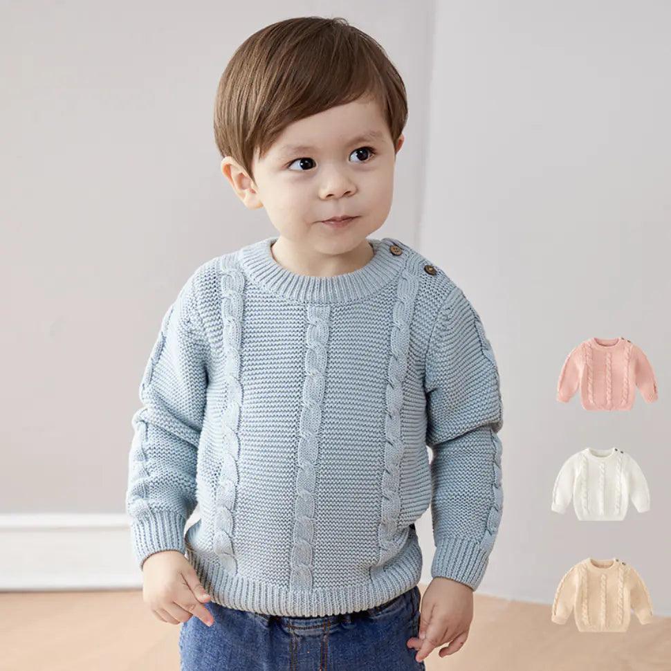 Baby Sweater for Spring and Autumn – Soft, Breathable Cotton Blend Sweater with Cute Designs for Boys and Girls