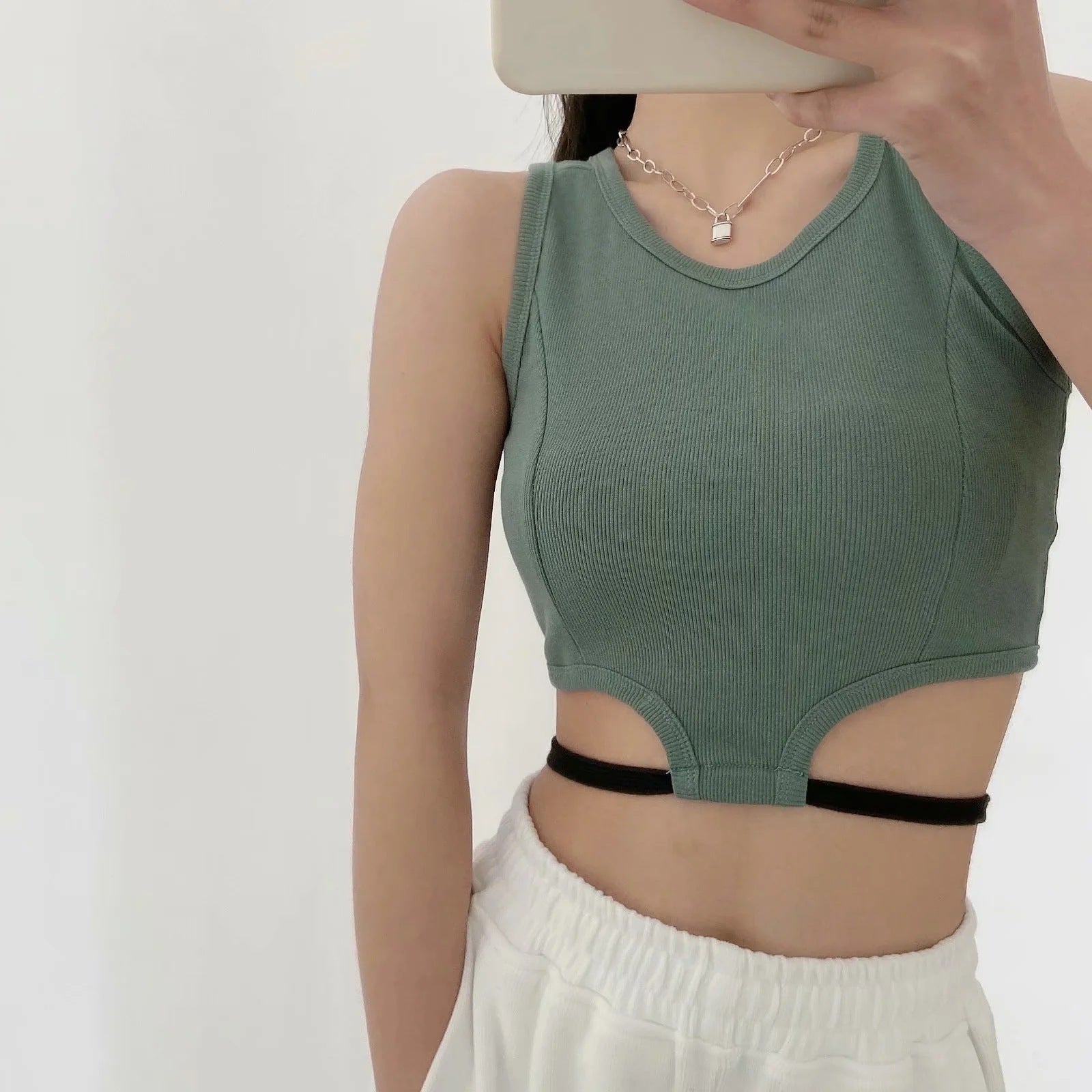 CHIC Round Neck Multi-color Slim Camisole Spring KT135
