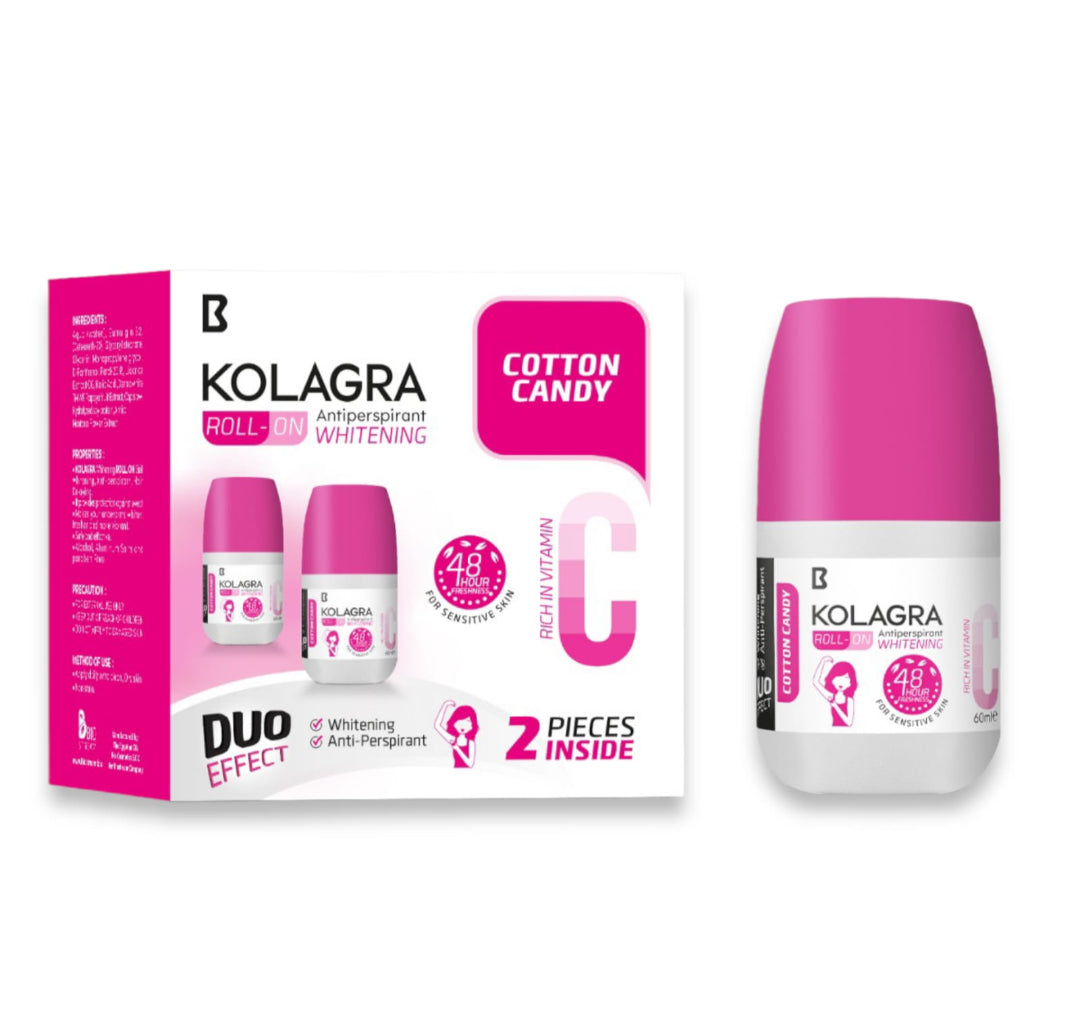 Kolagra whitening Roll on 2*1 promo pack 1+1 Cotton Candy