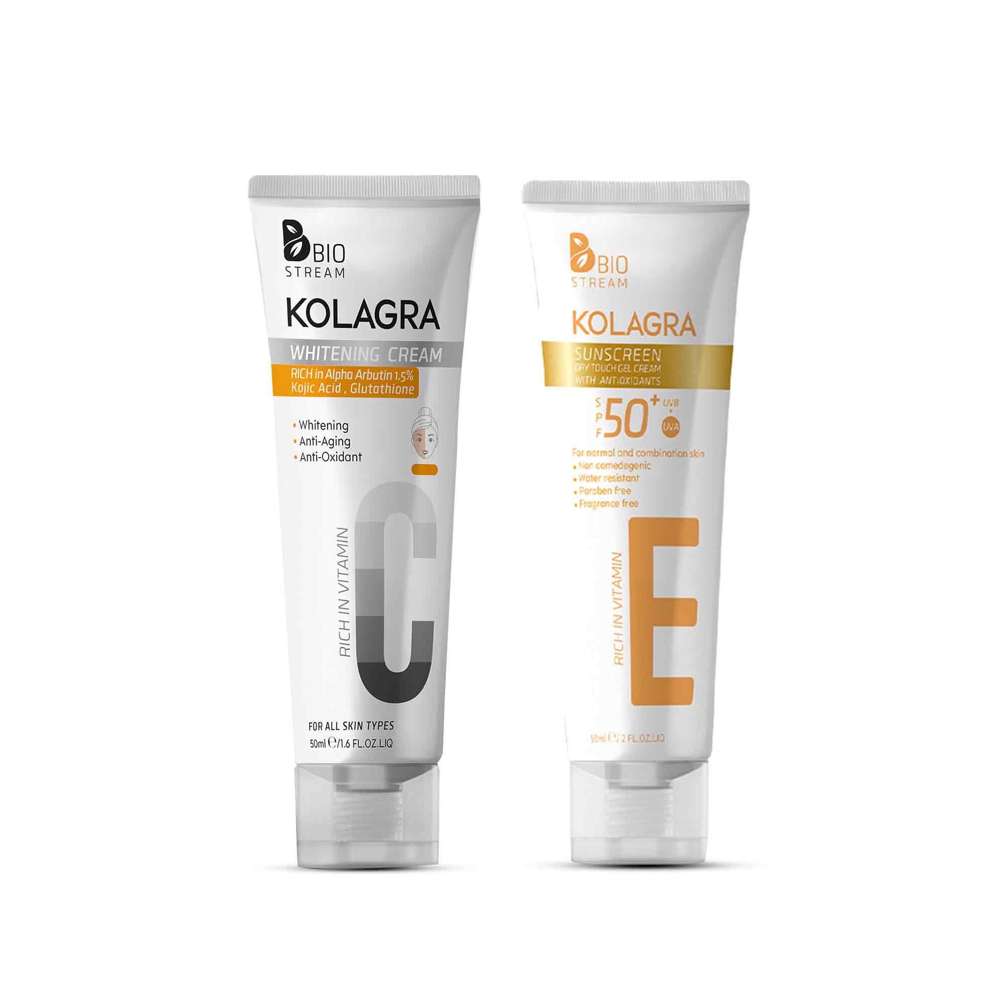 Kolagra offer sunscreen gel cream SPF50 +Whitening cream