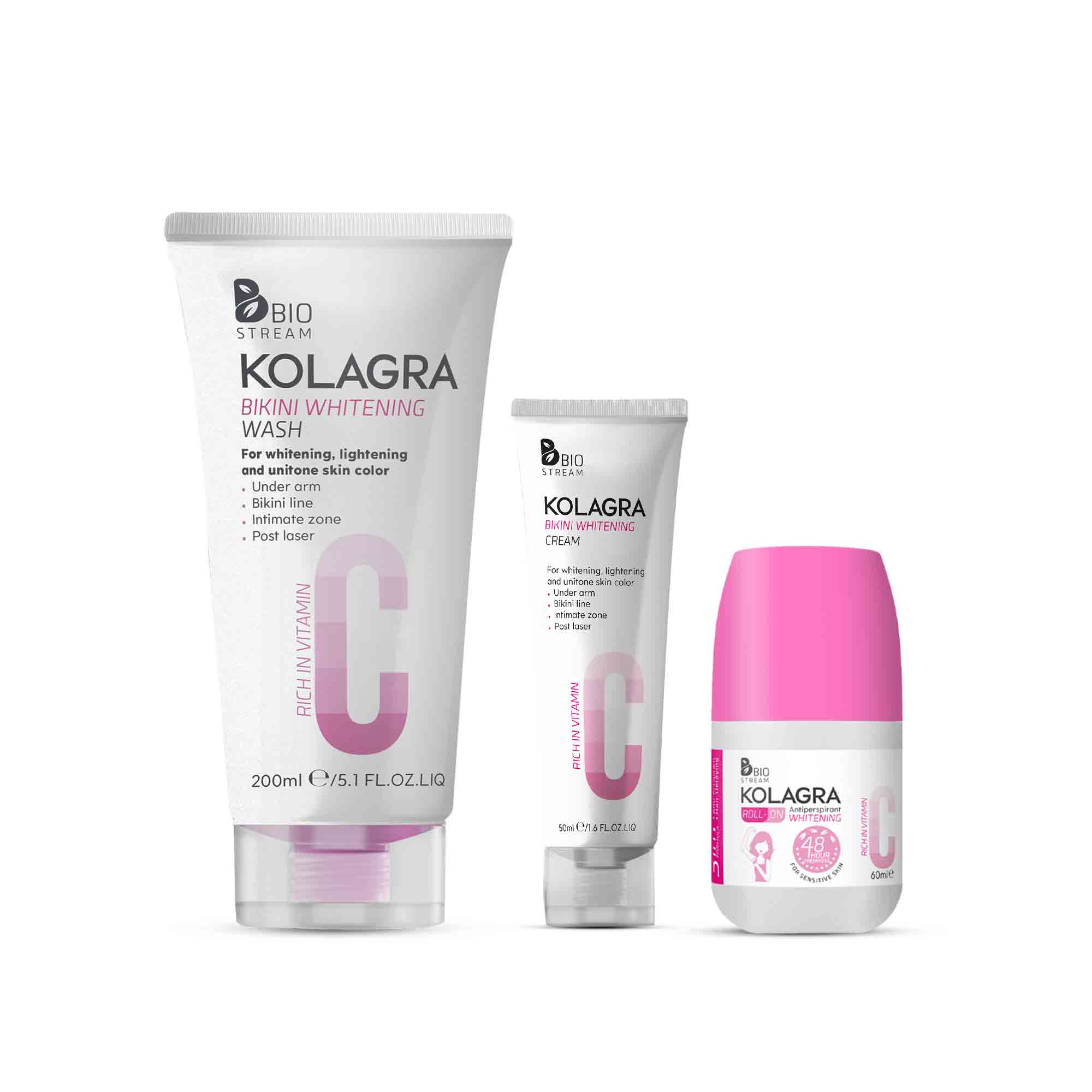 Kolagra sensitive care bundle (Bikini Routine& Roll on)