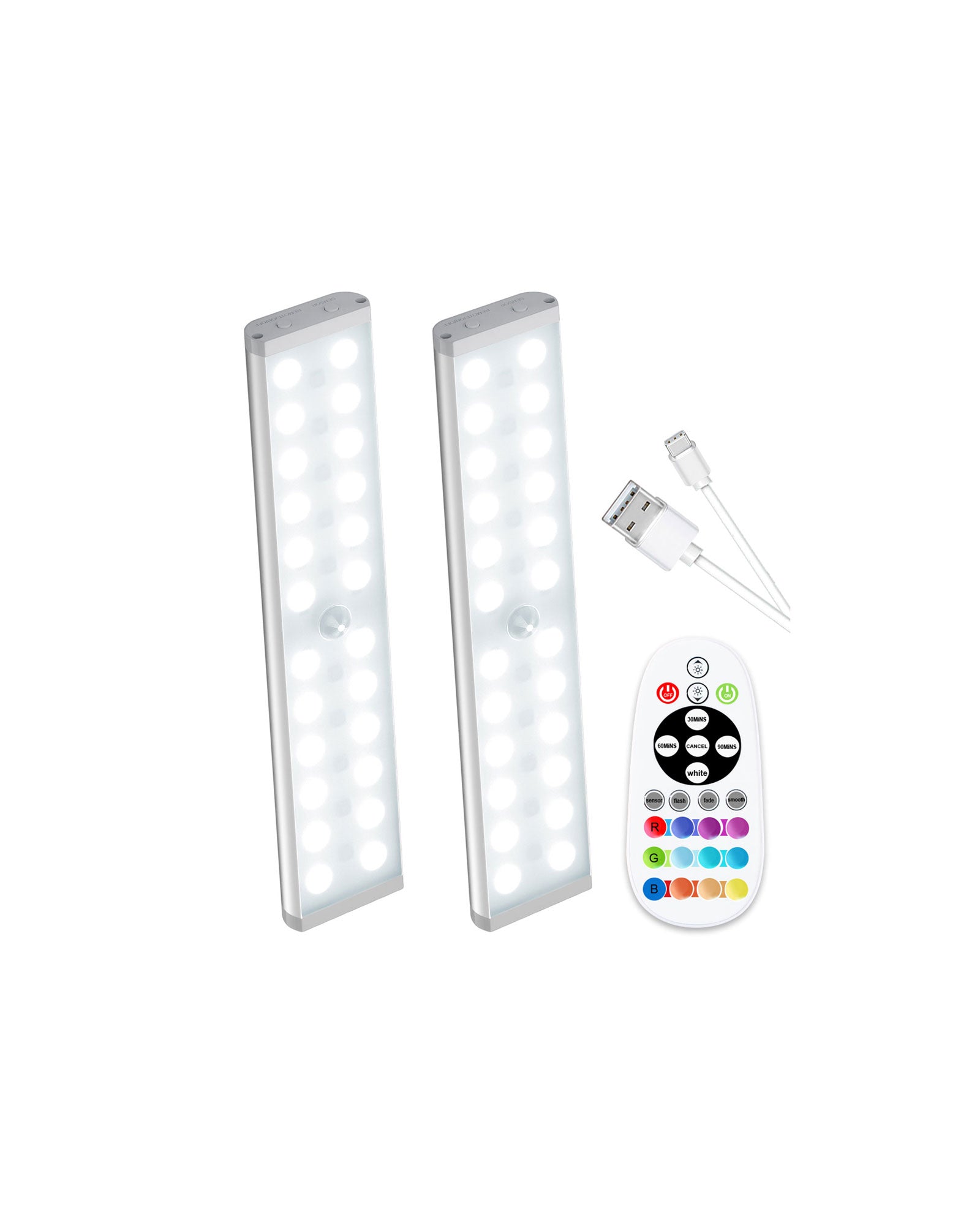 SZOKLED 58-LED RGB Motion Sensor Lights, 2 Pack * 3