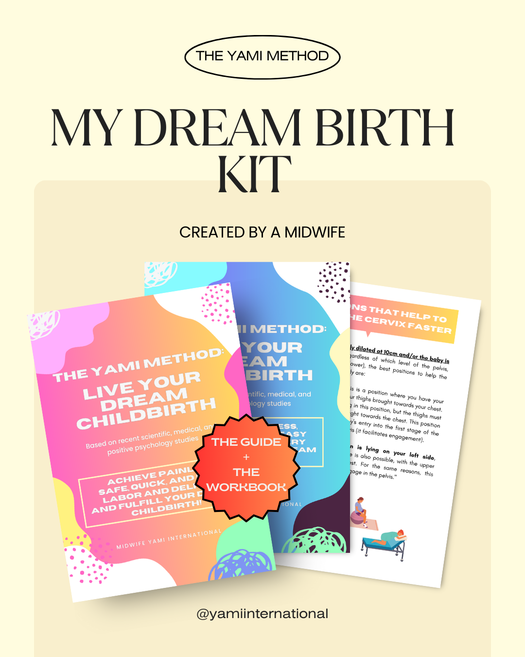 "MY DREAM BIRTH" Kit: 1 Book/guide + 1 WORKBOOK
