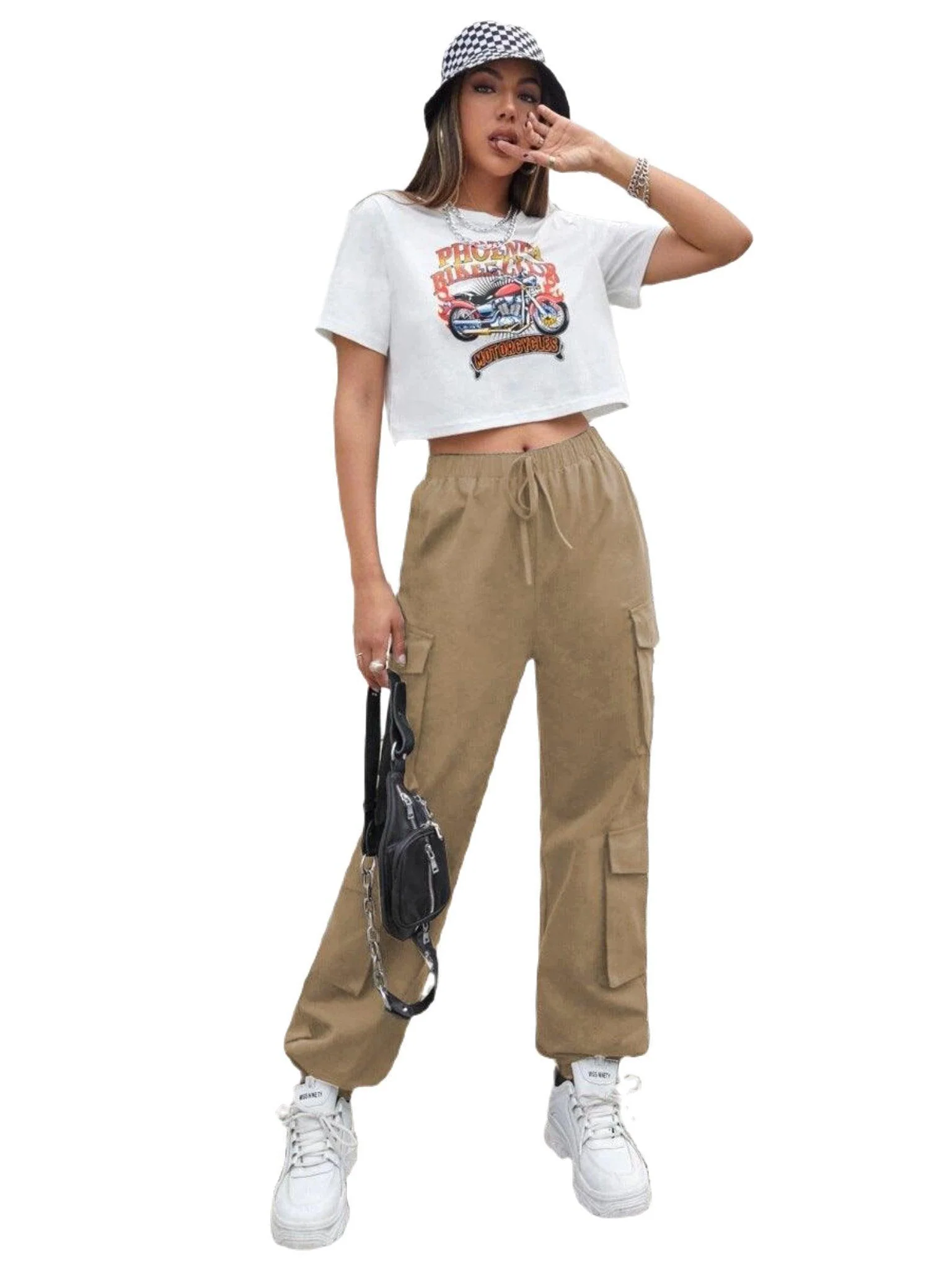 Hip Hop Style Loose Straight Leg Trousers