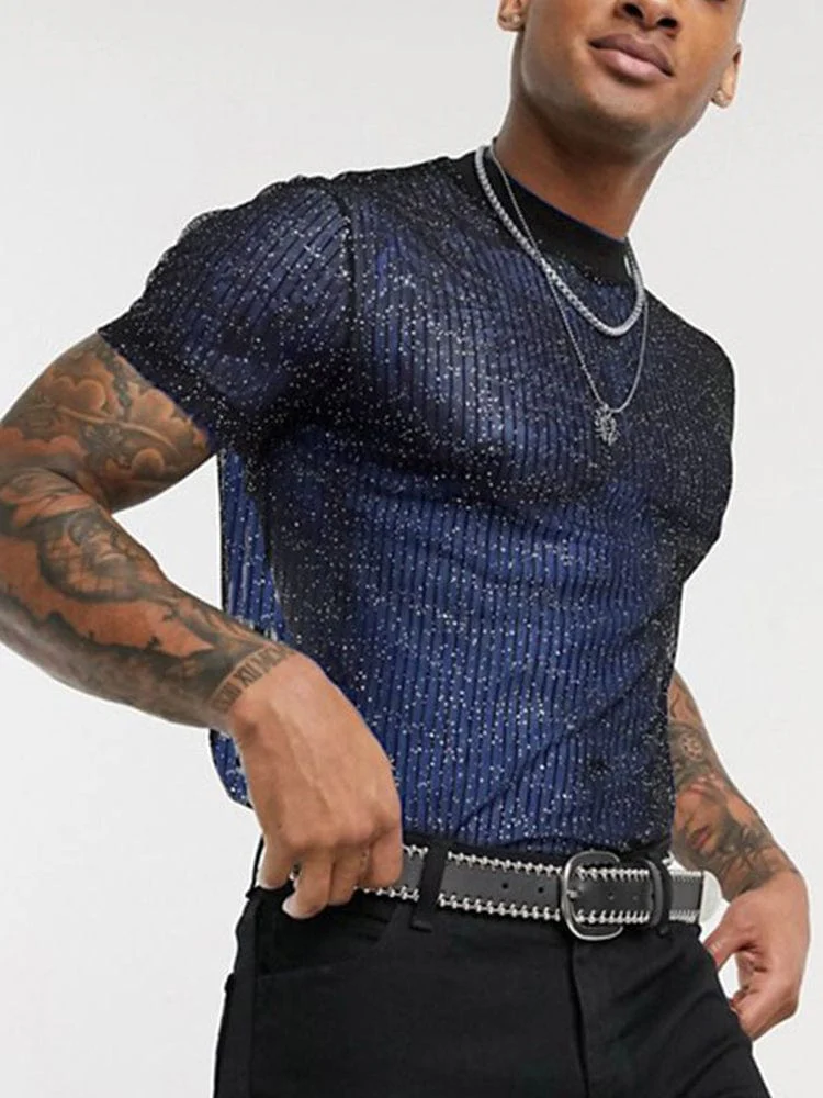 Mesh See-through Thin Breathable Bottoming Shirt