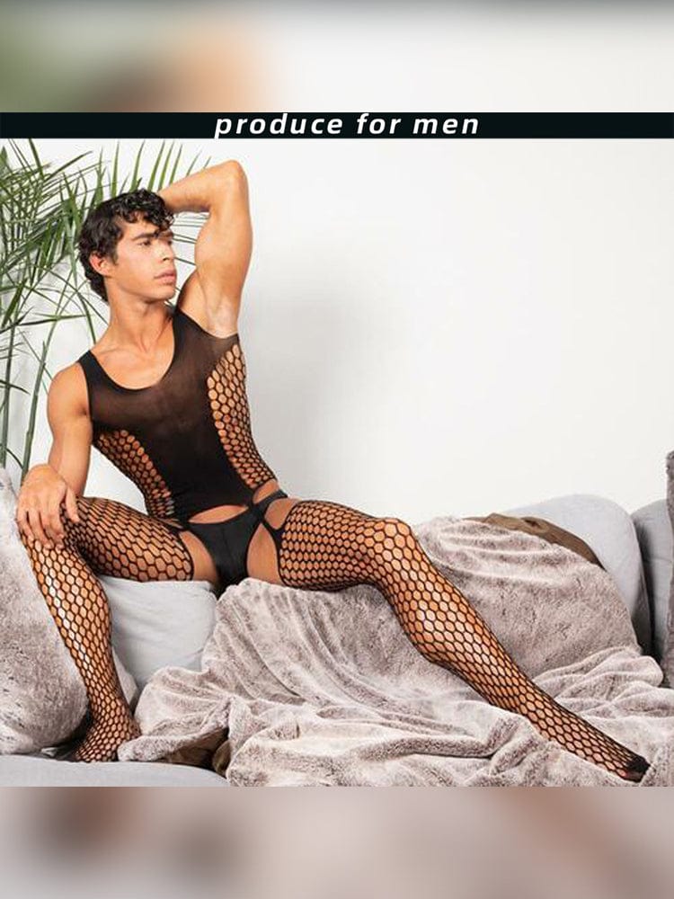 Men's Transparent High Elastic Pantyhose