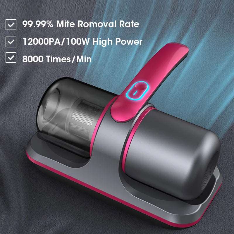 Mite Removal Instrument | Vacuum Cleaner for Mattress, Sofa, Bed & Home | 12000PA Handheld Vacuum with Detachable Filter